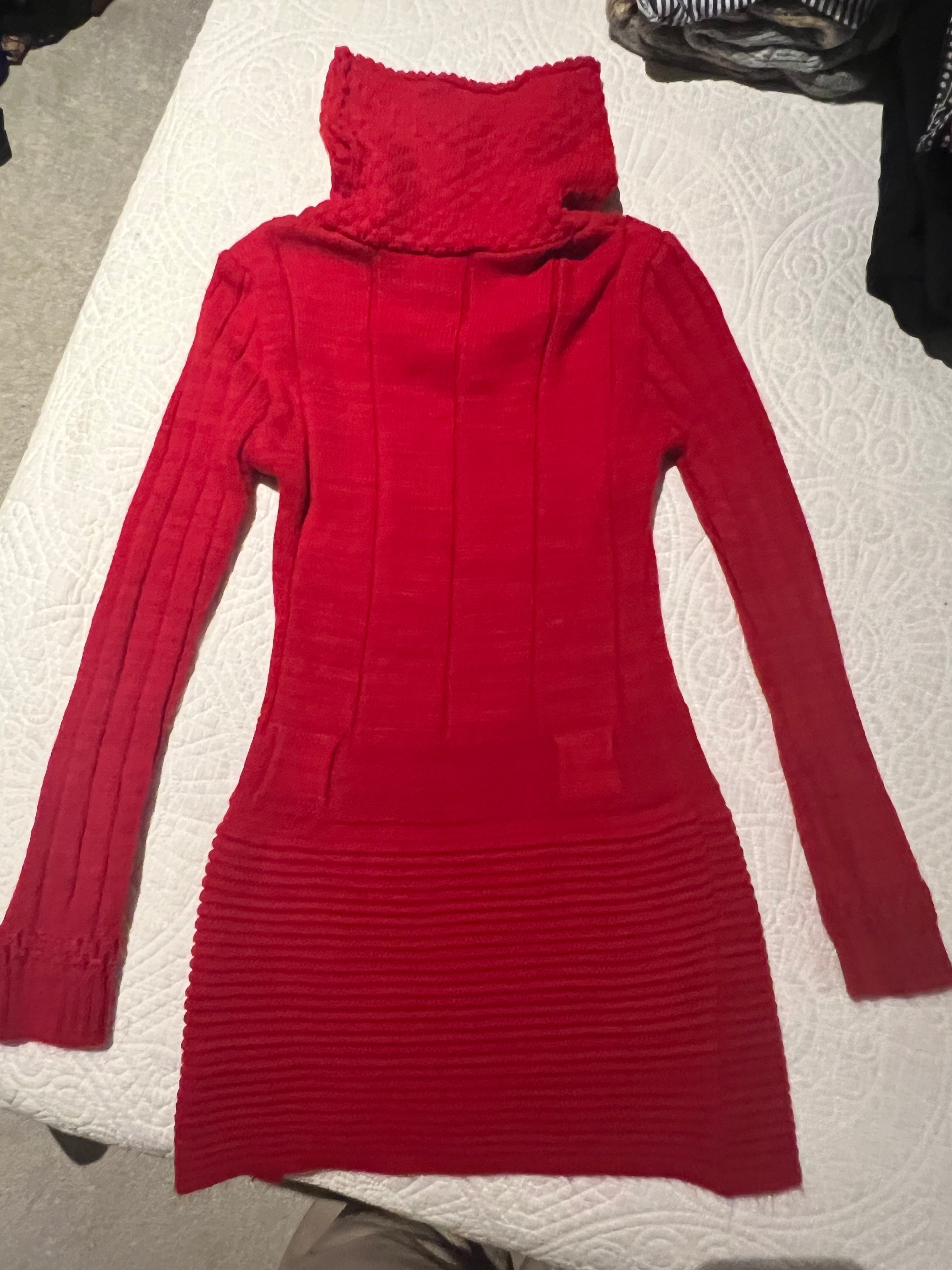 Red jumper dress