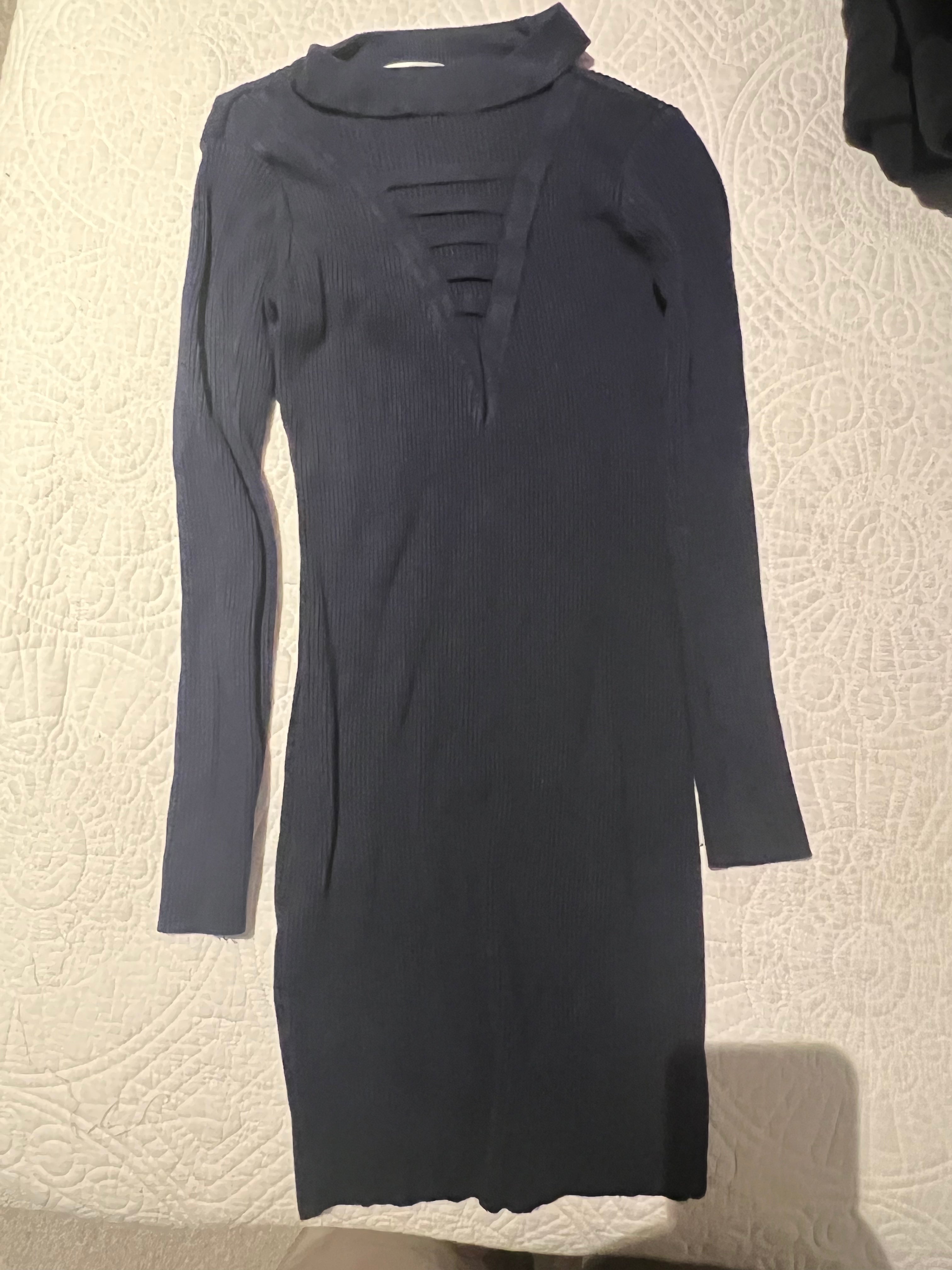 Navy cut out dress