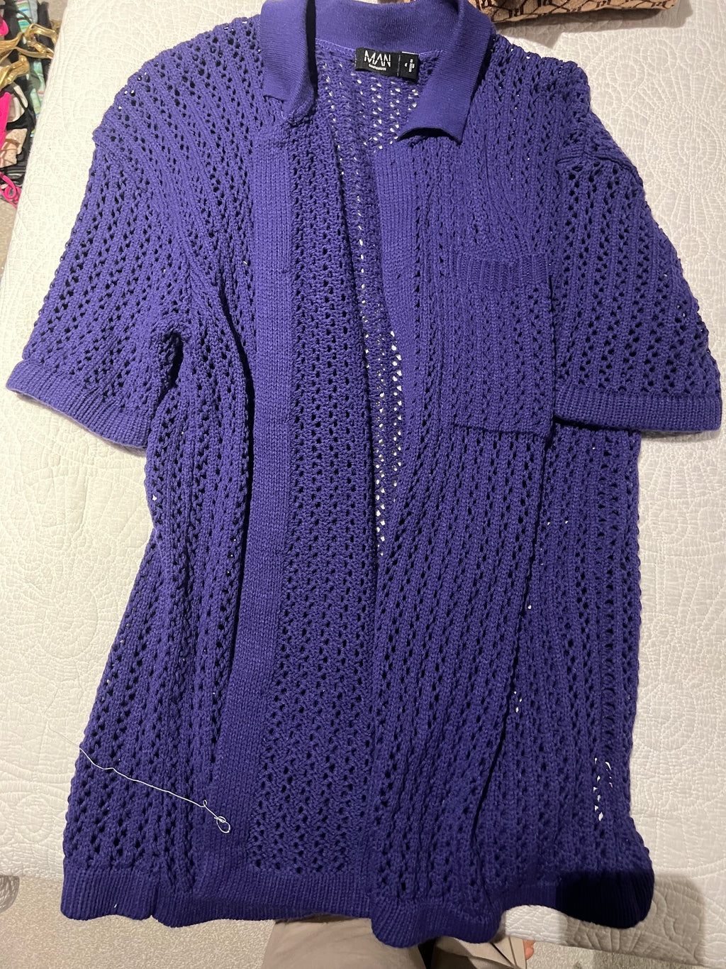 Purple crochet shirt
