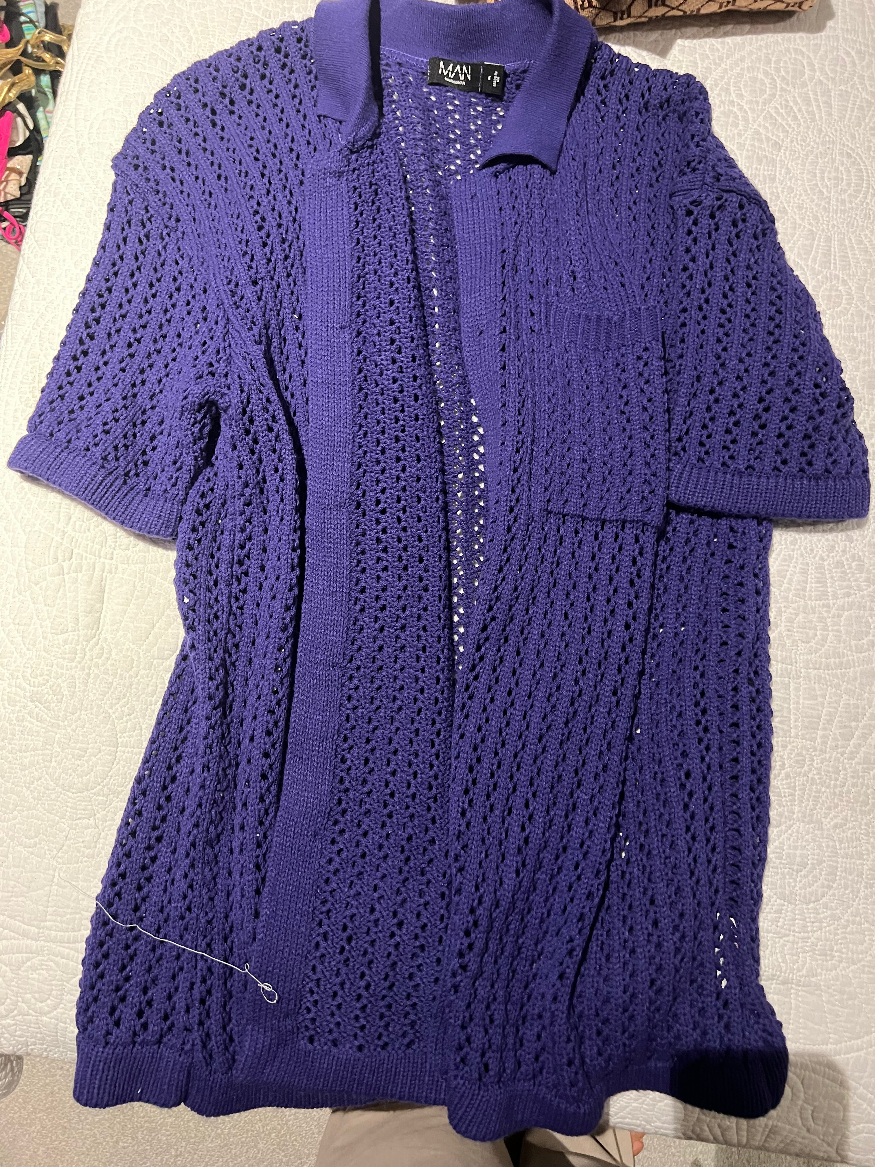 Purple crochet shirt