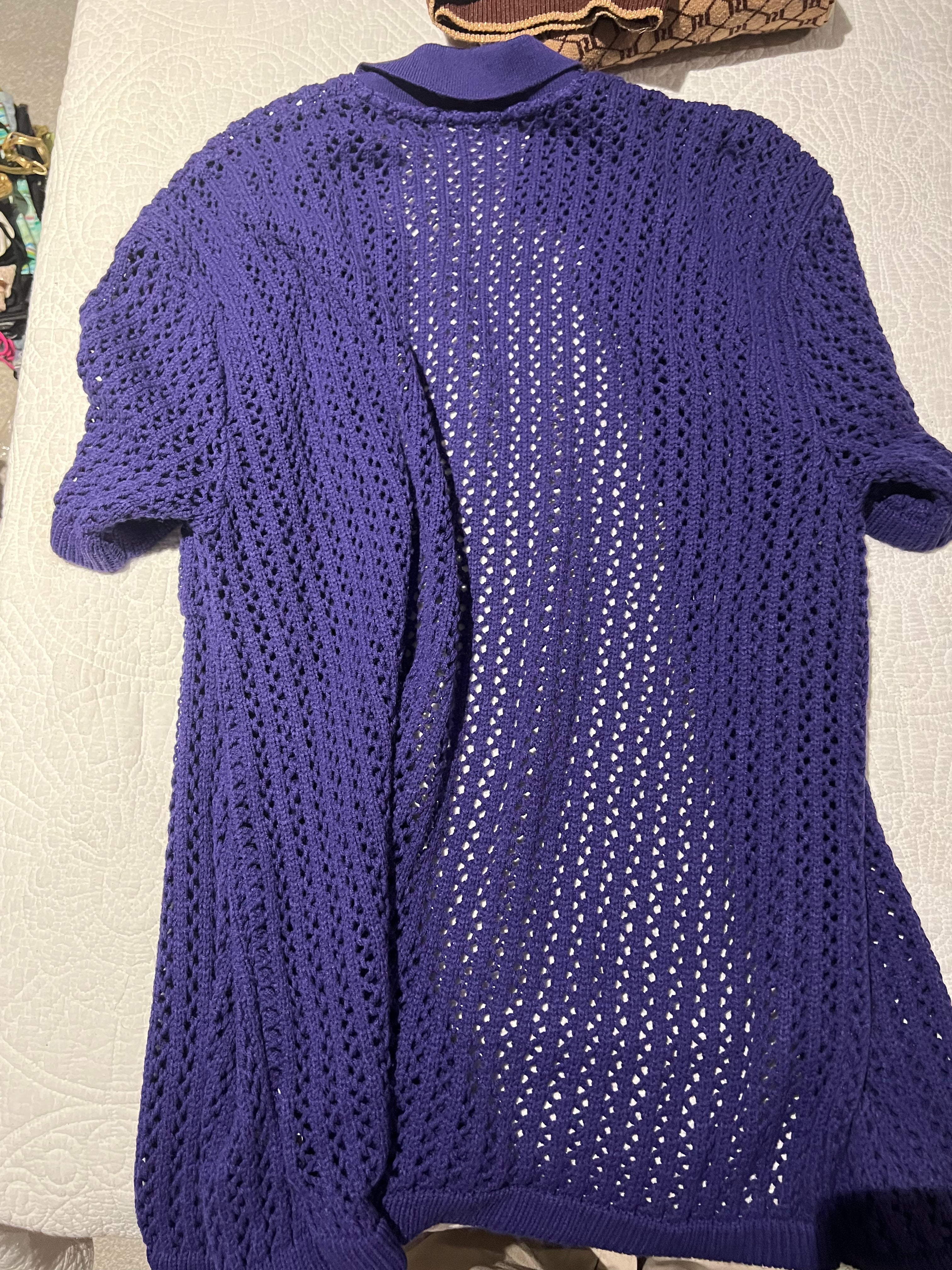 Purple crochet shirt