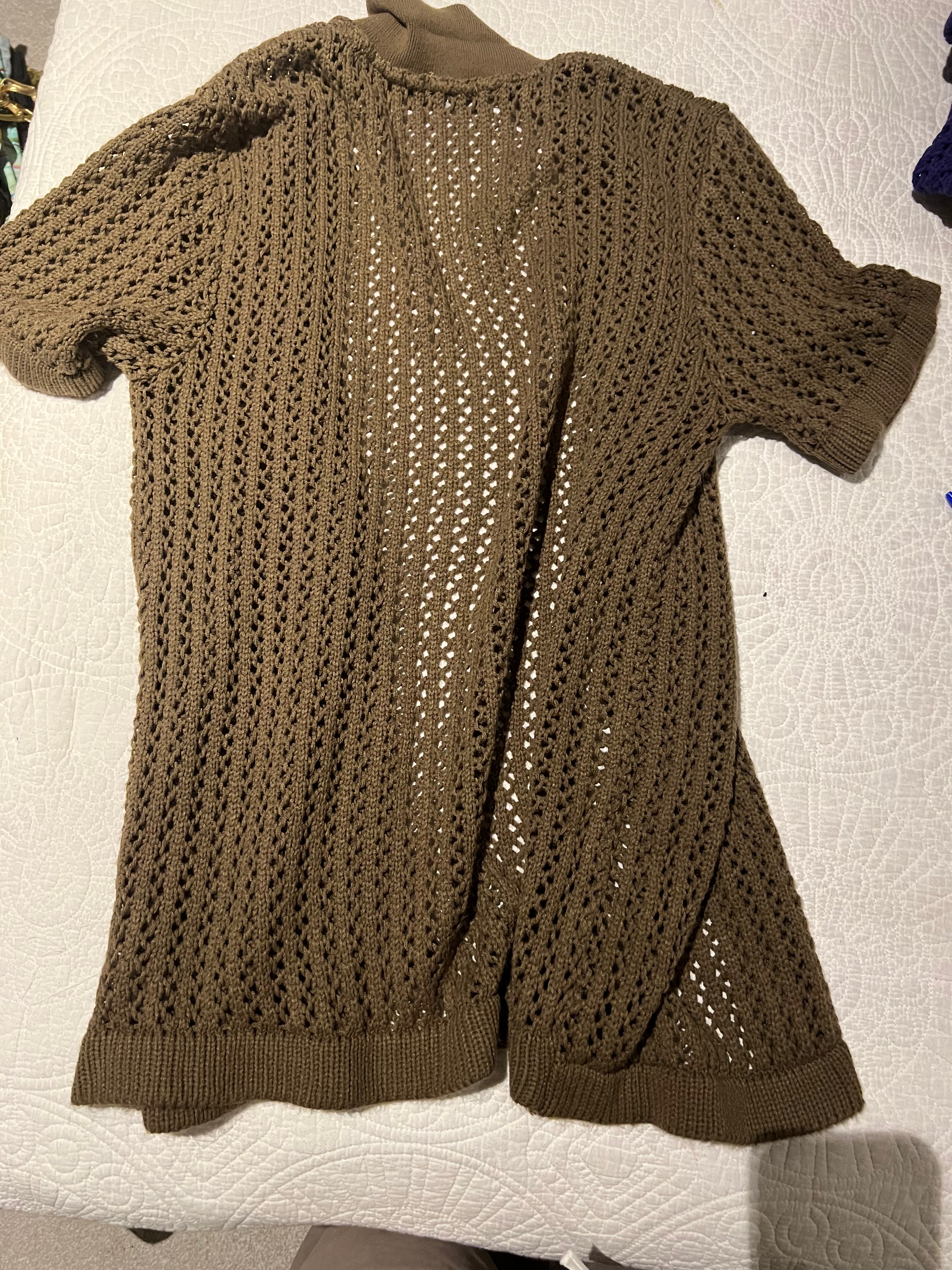Brown crochet shirt
