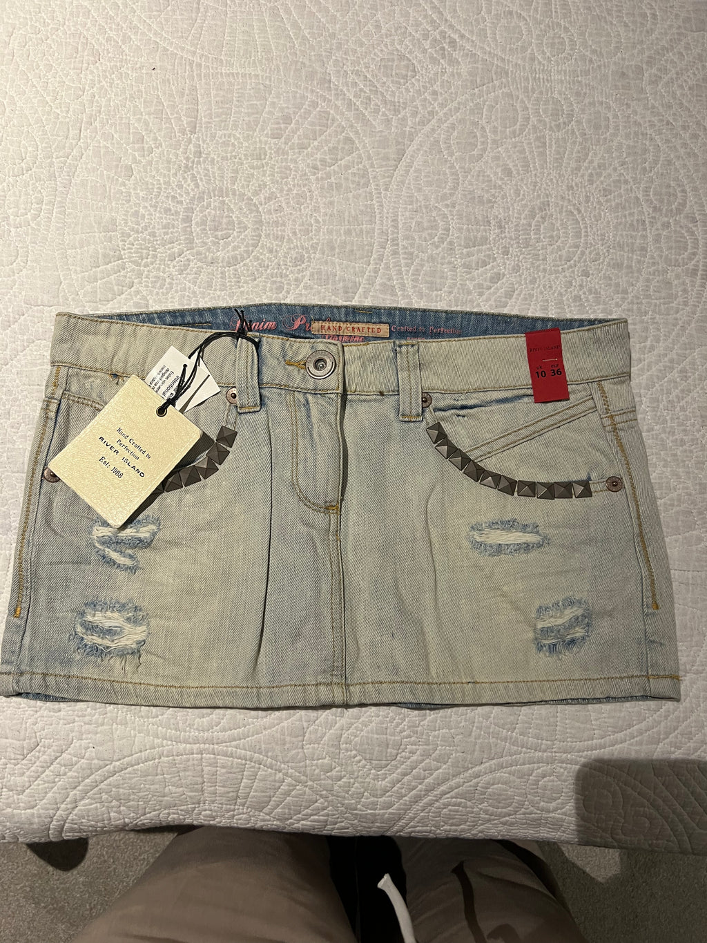 Denim mini skirt