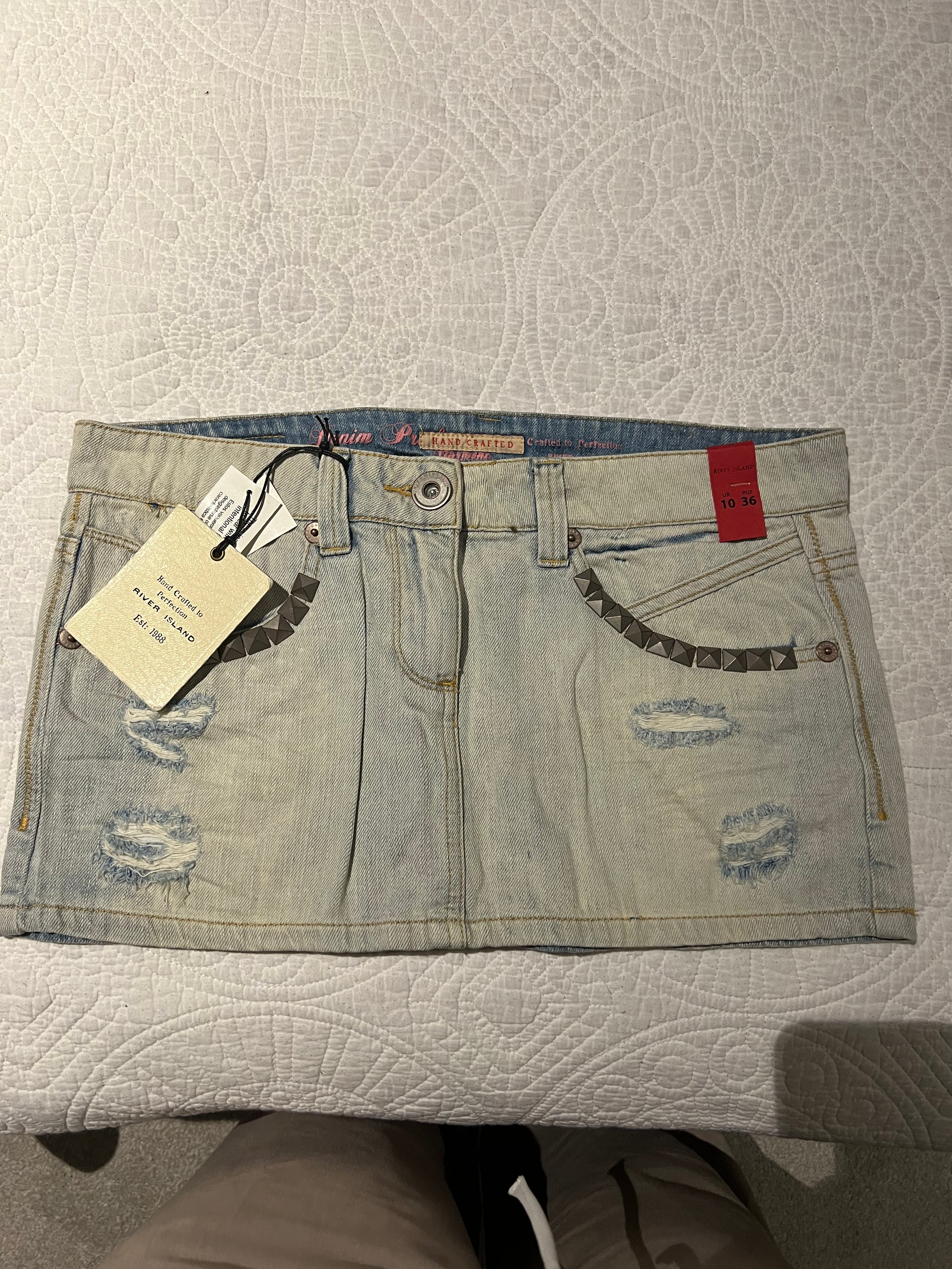 Denim mini skirt