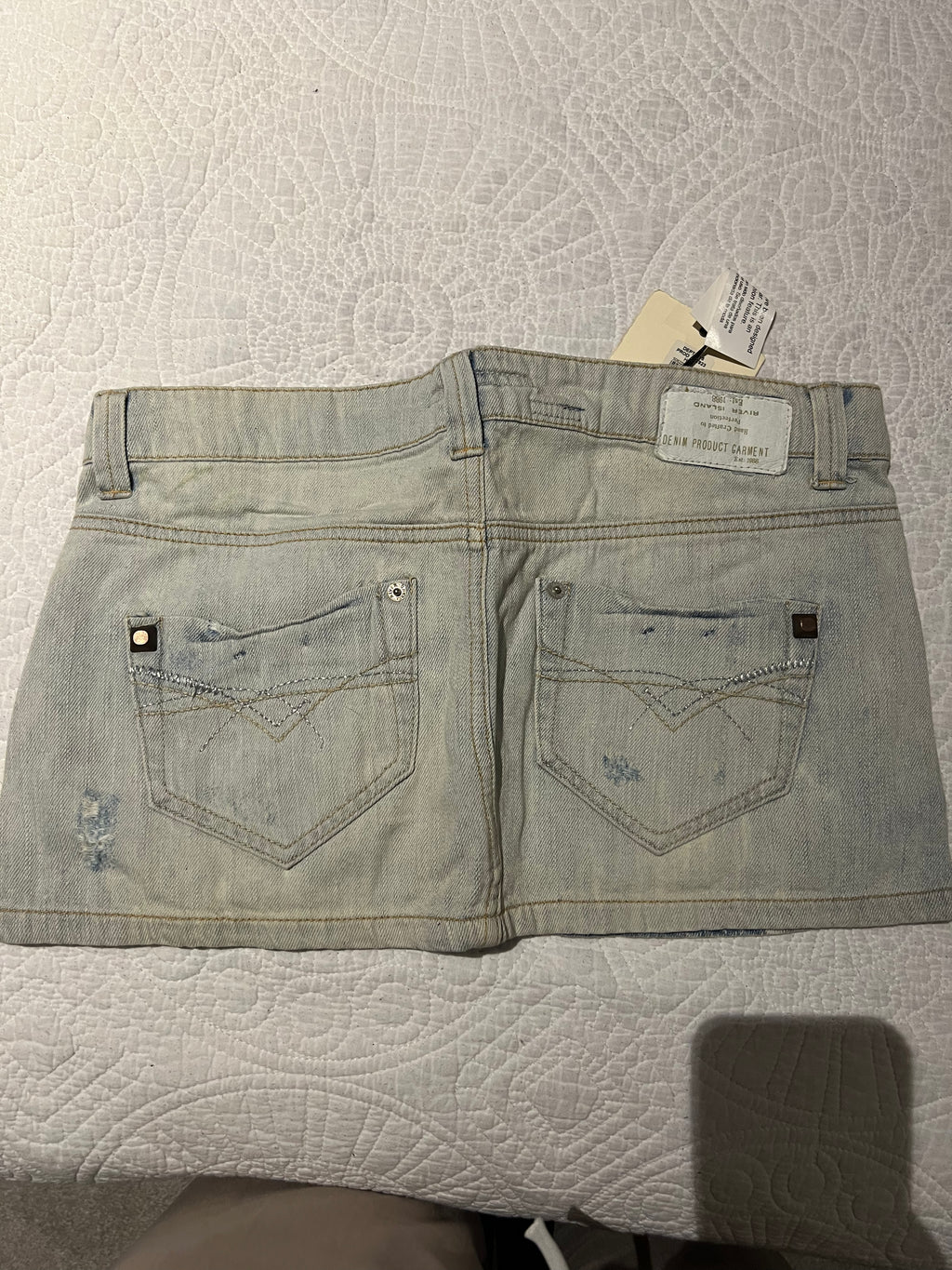 Denim mini skirt