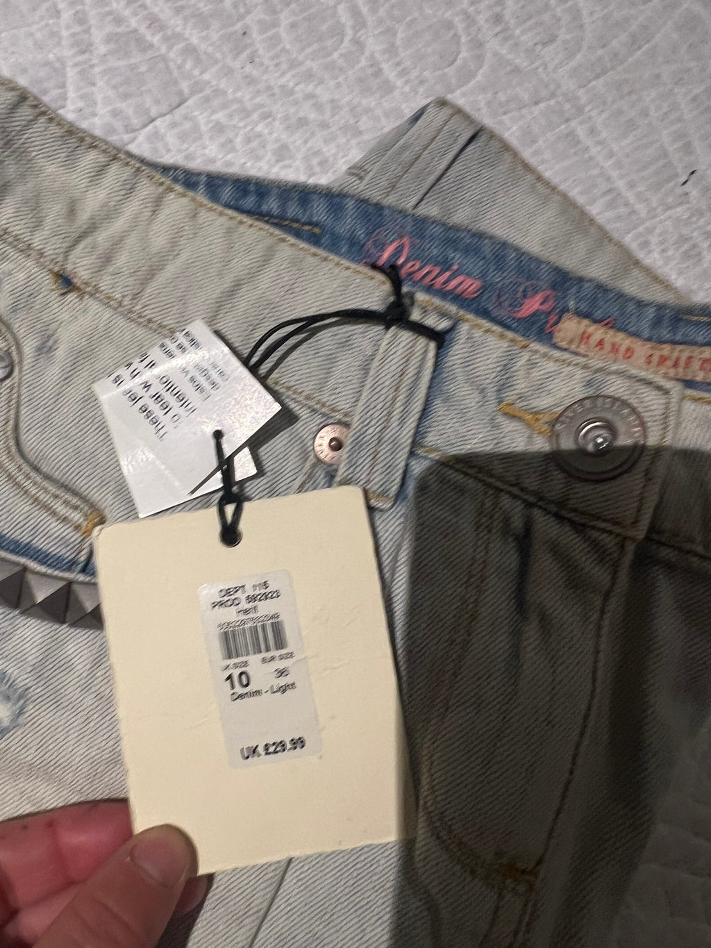 Denim mini skirt