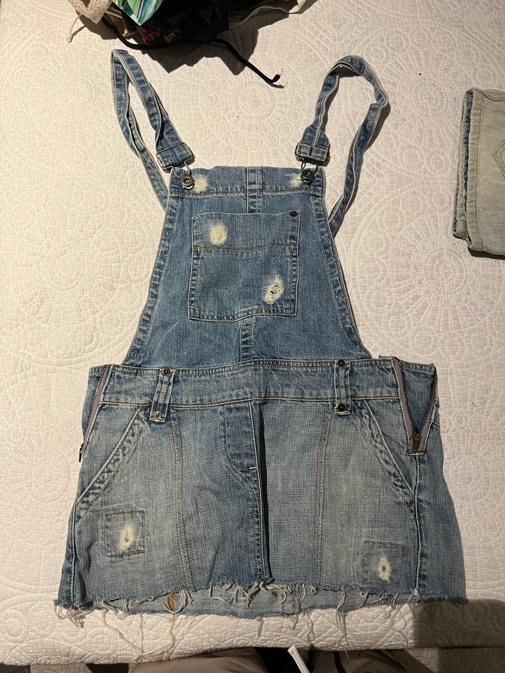 Denim dungarees