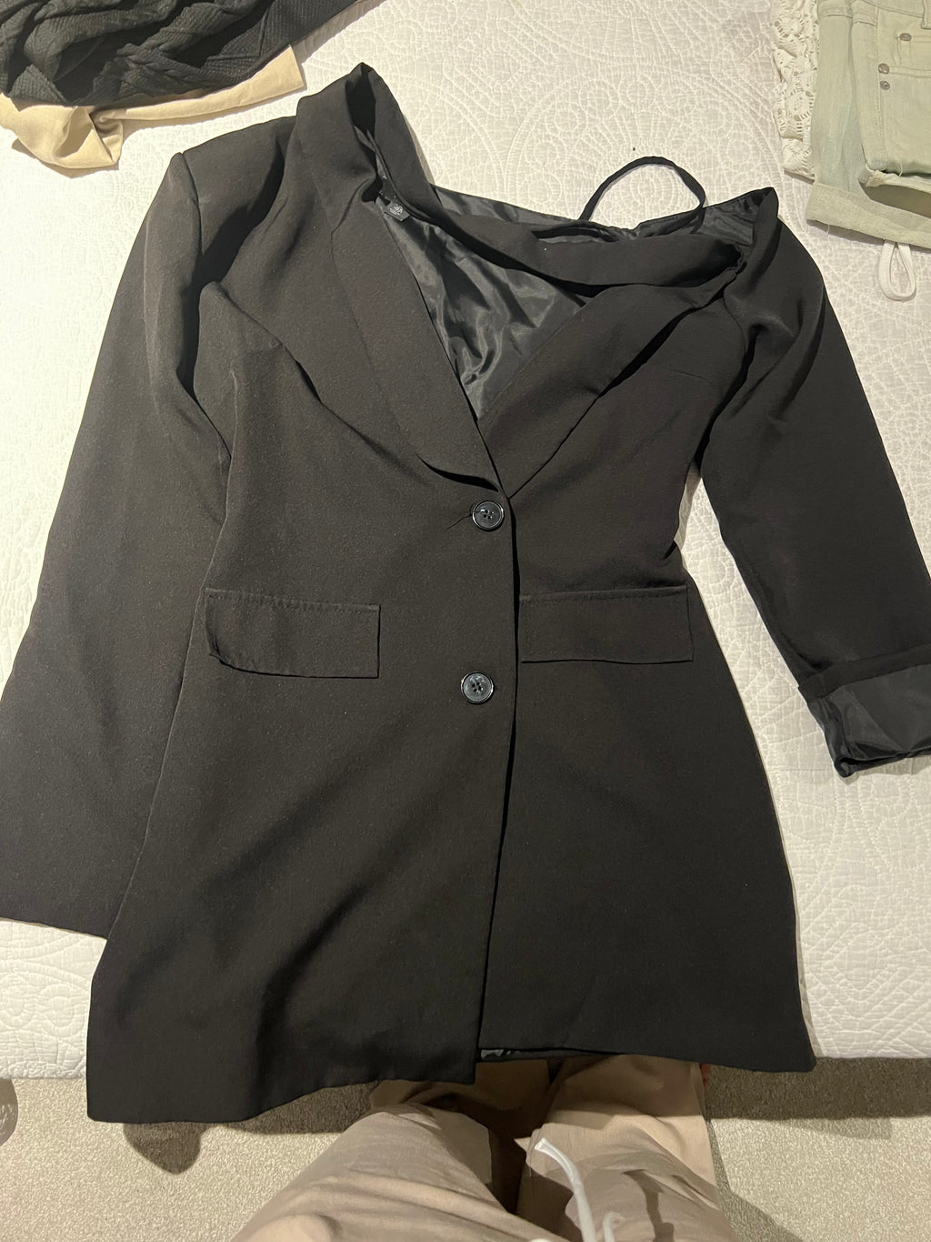 Black cut out blazer