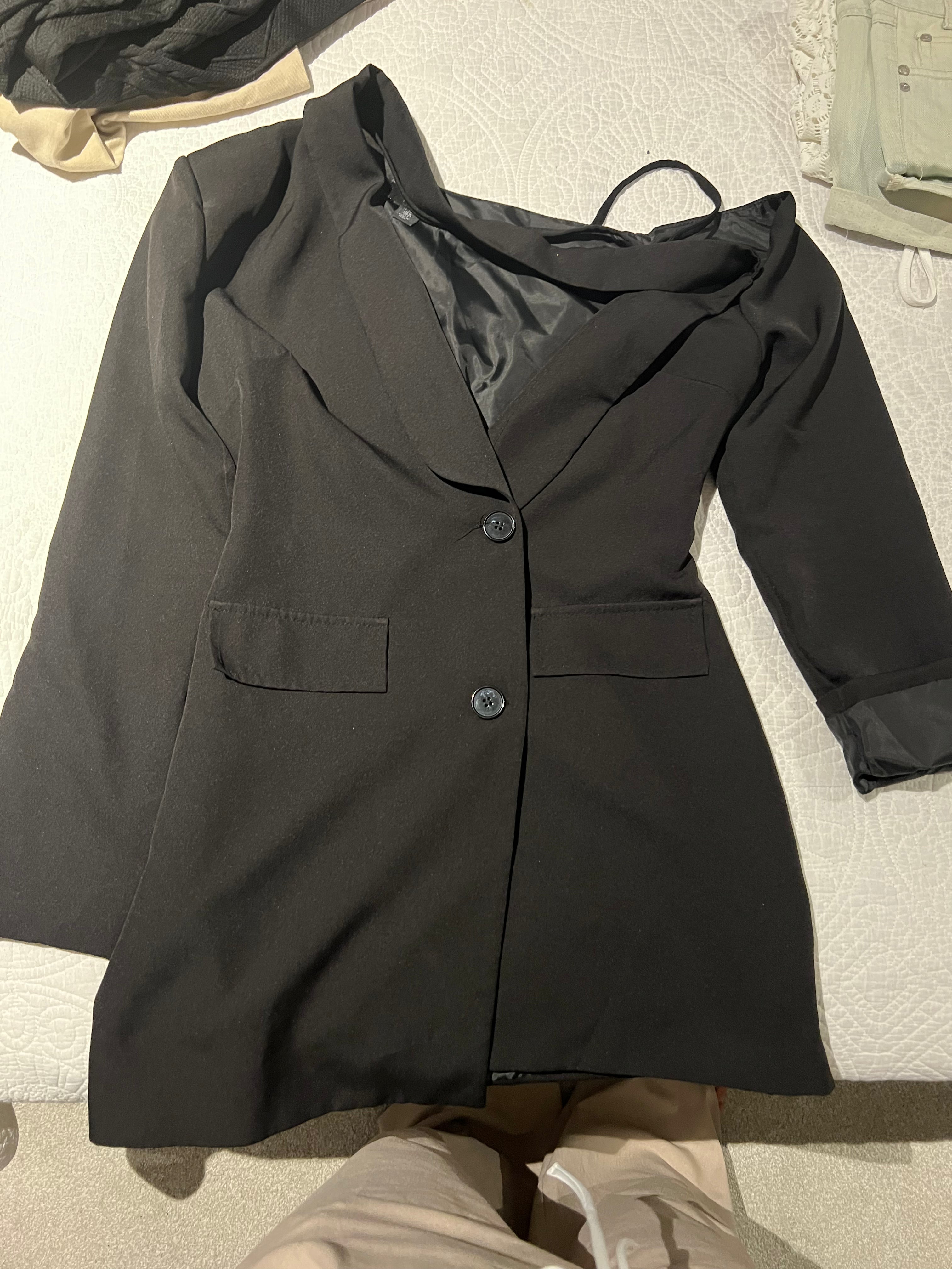 Black cut out blazer