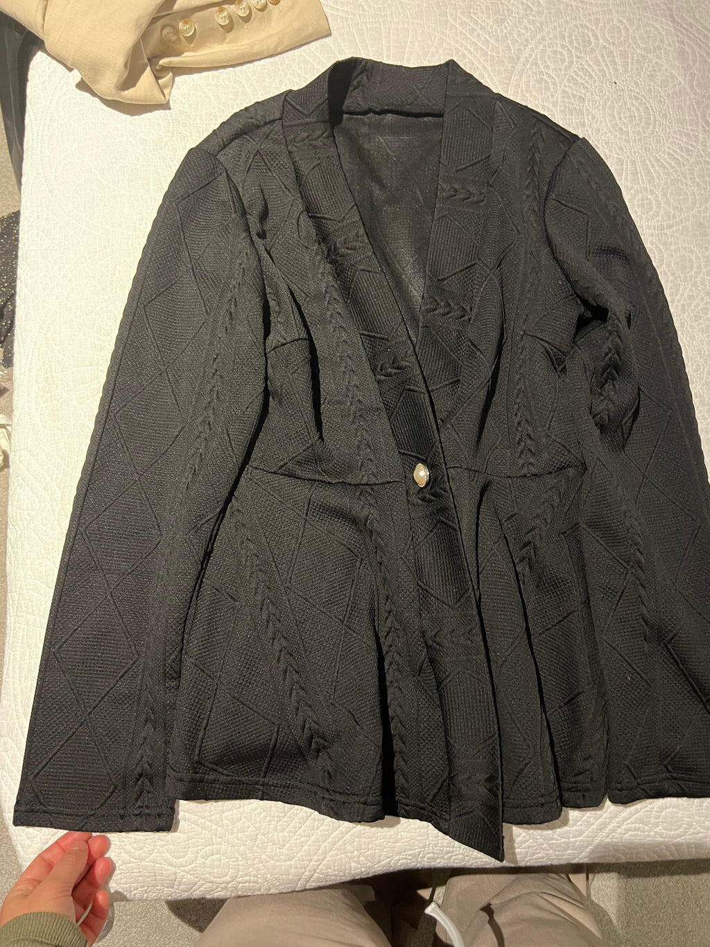 Black textured blazer