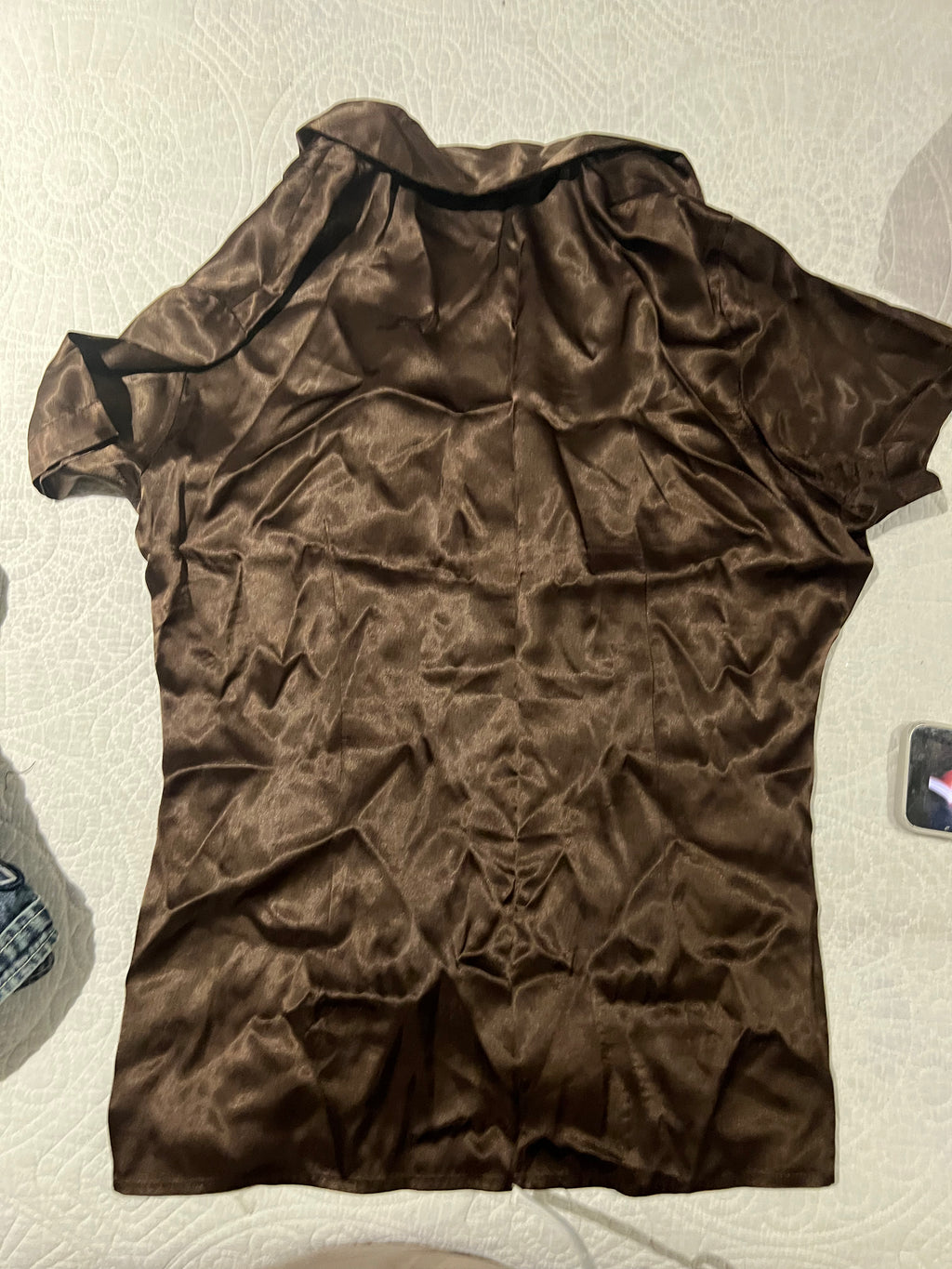 Brown short sleeve shirt