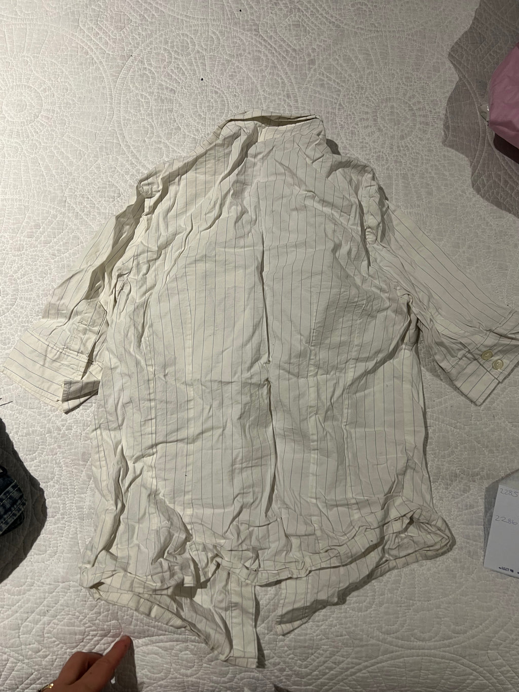 White stripped shirt
