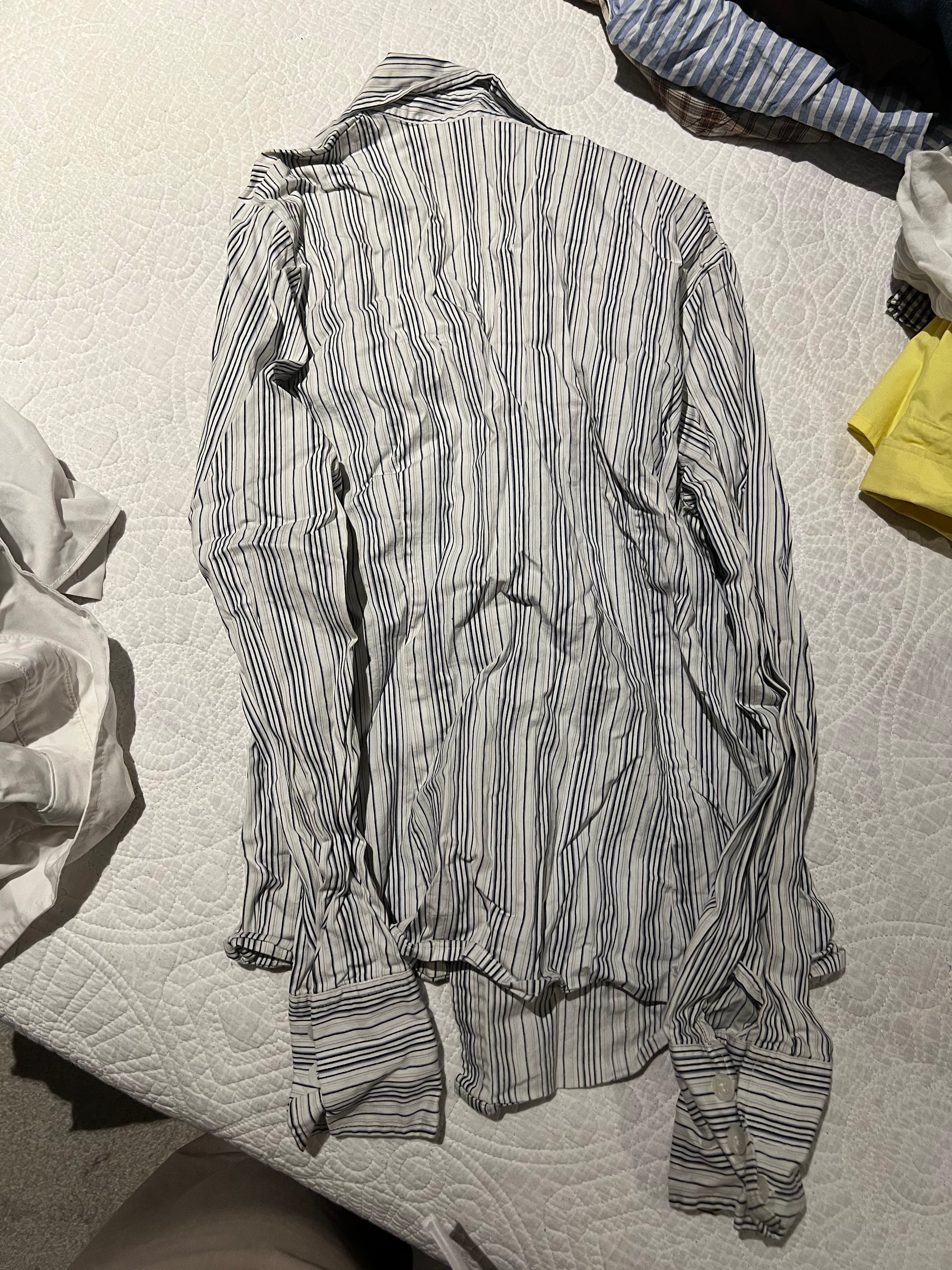 White/blue stripped shirt
