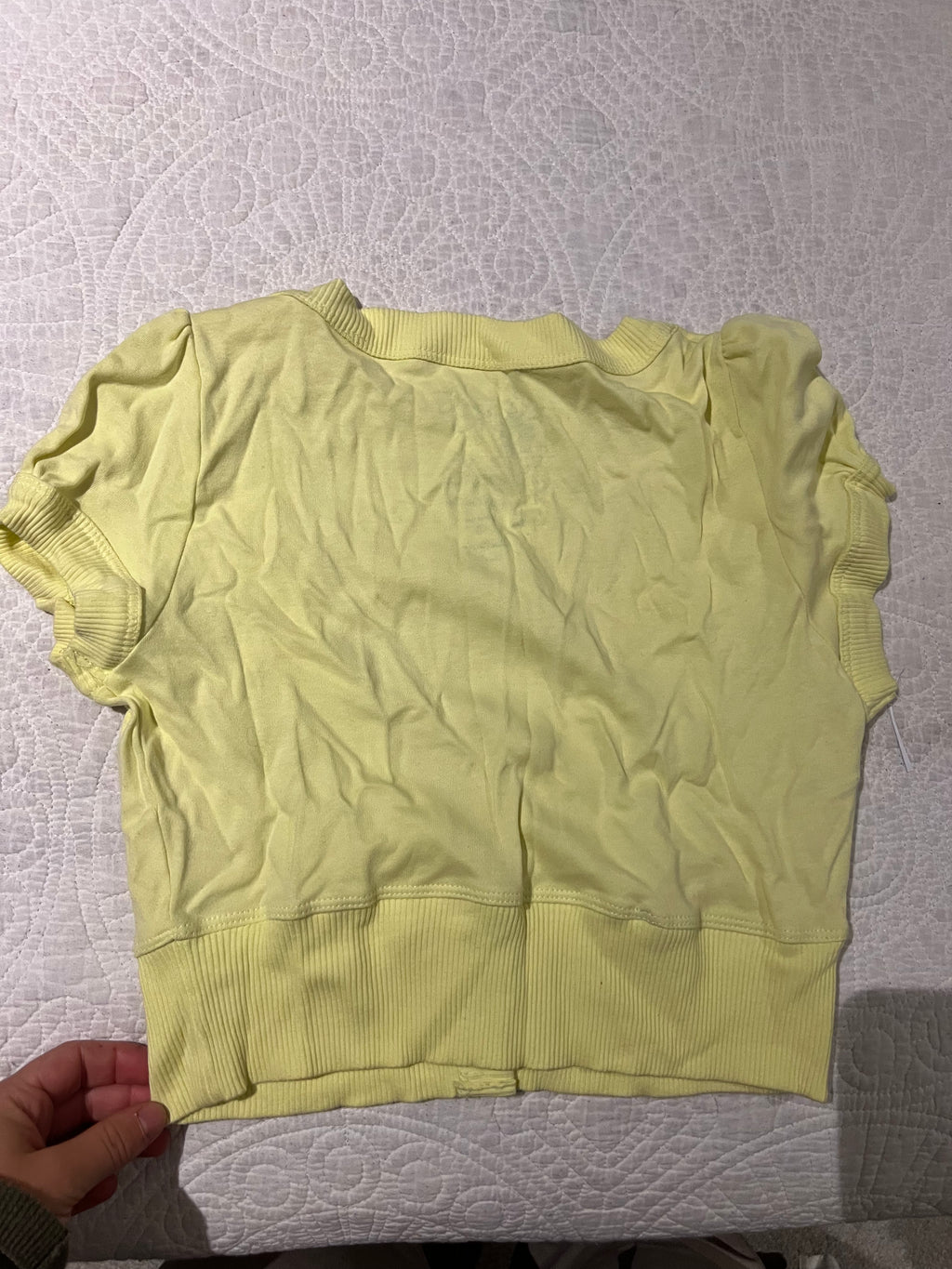 Yellow button up jumper