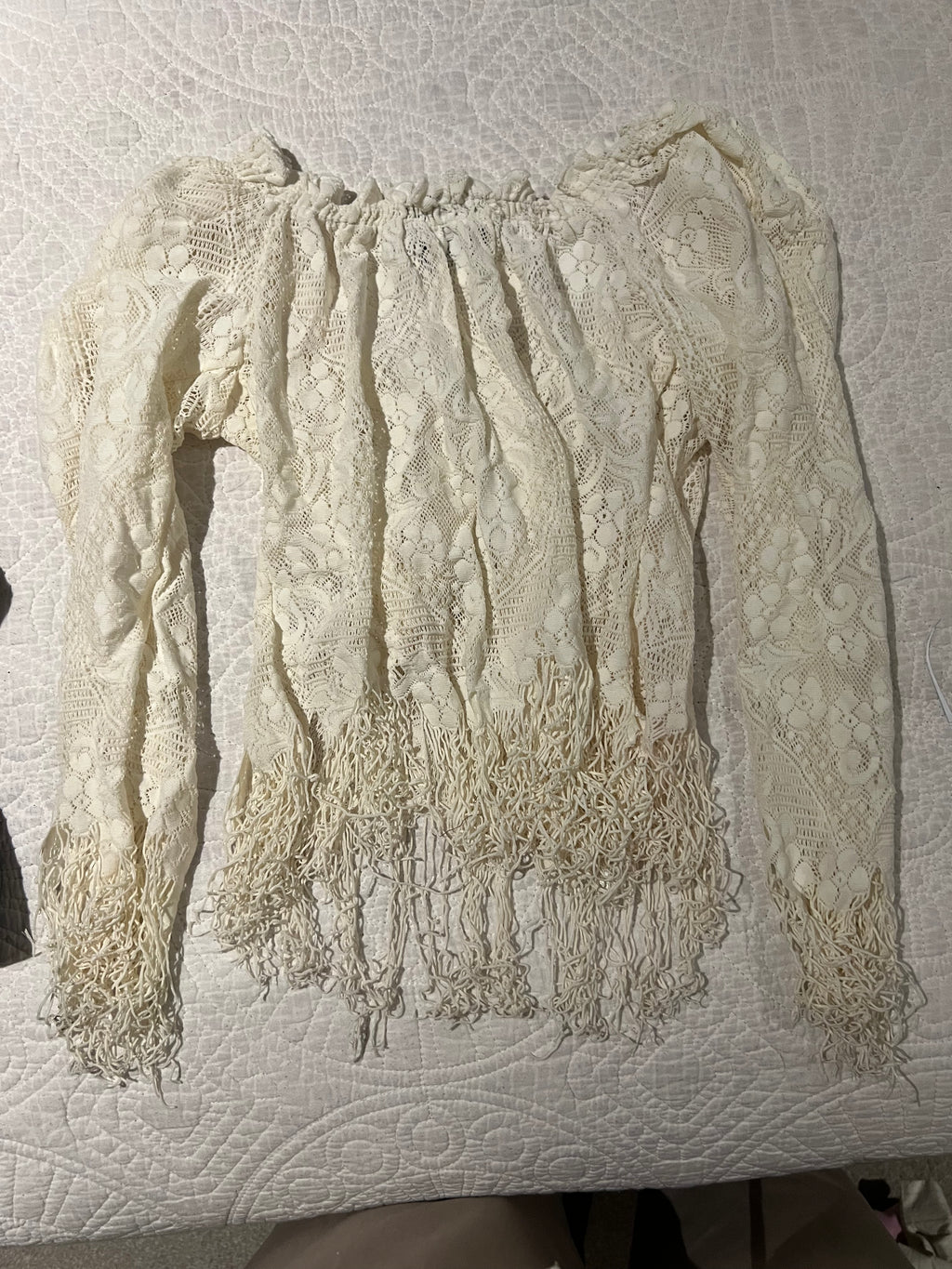Cream lace top