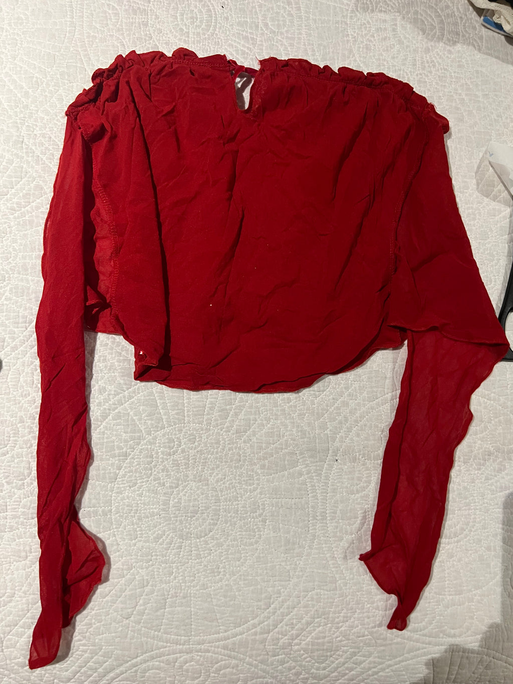 Red long sleeve top