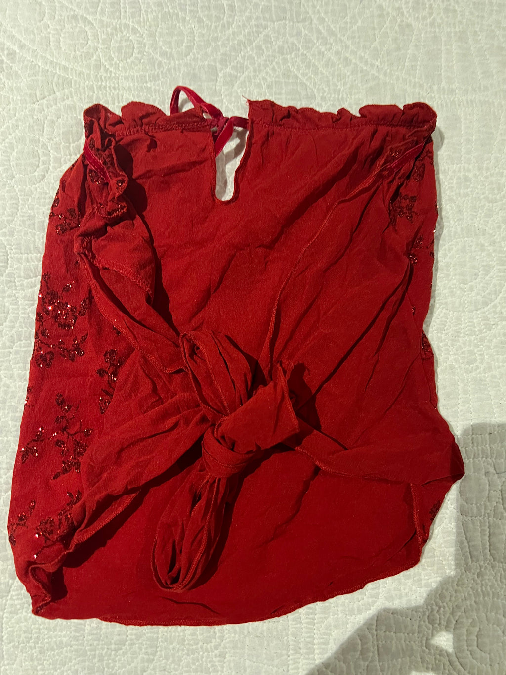 Red long sleeve top