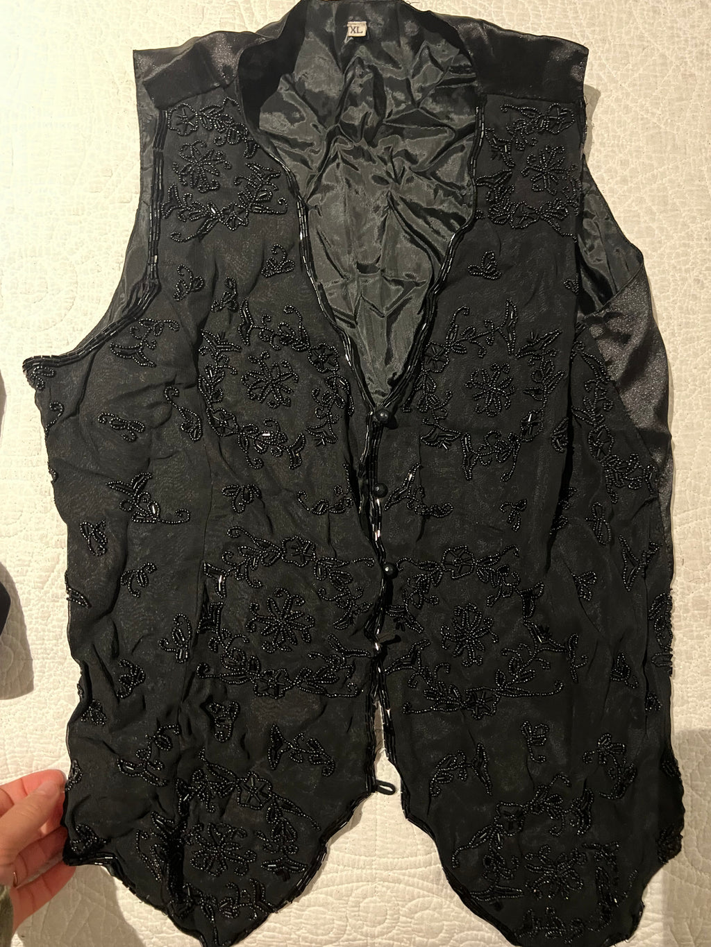 Black waist coat with sequences