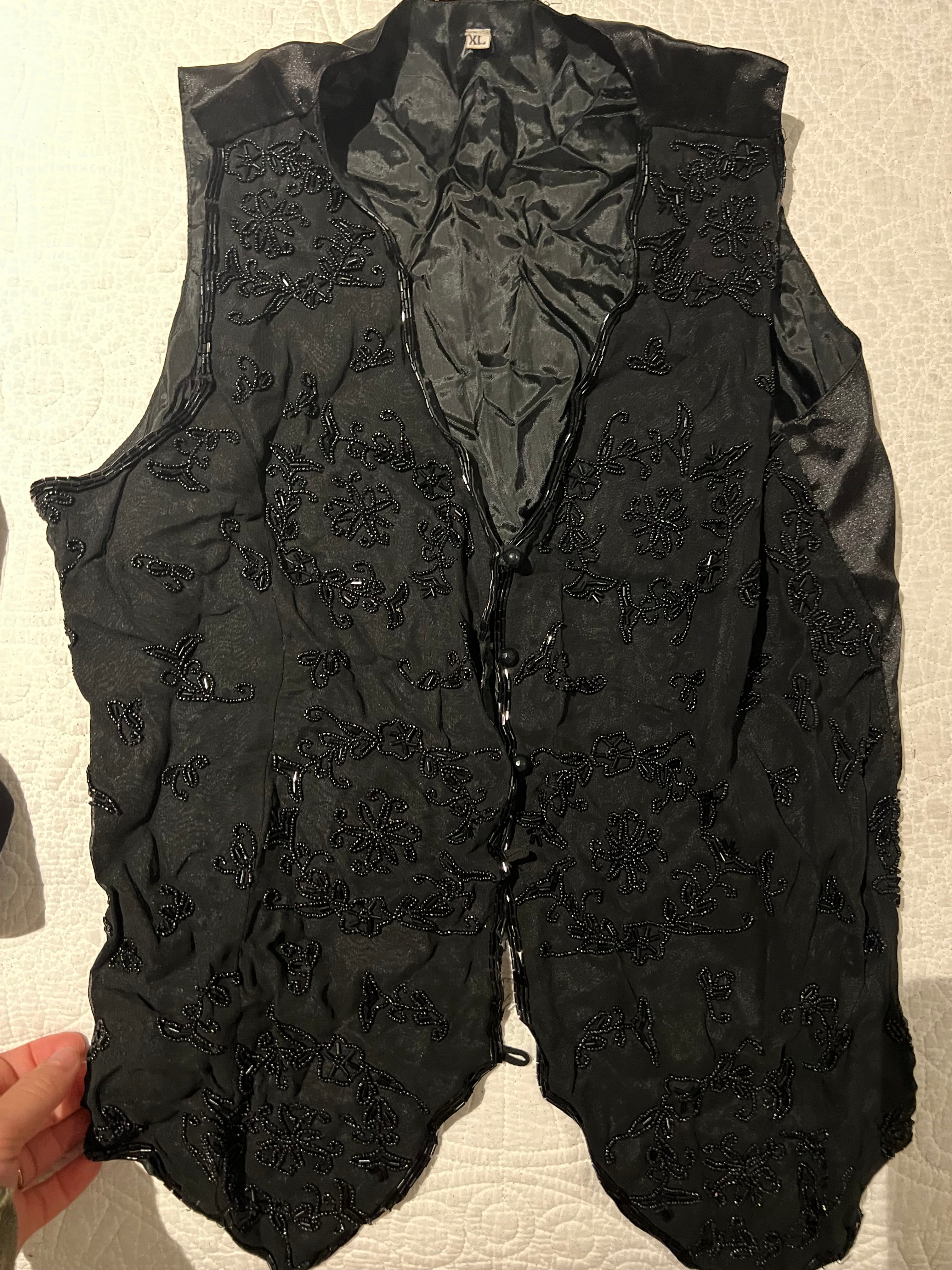 Black waist coat with sequences