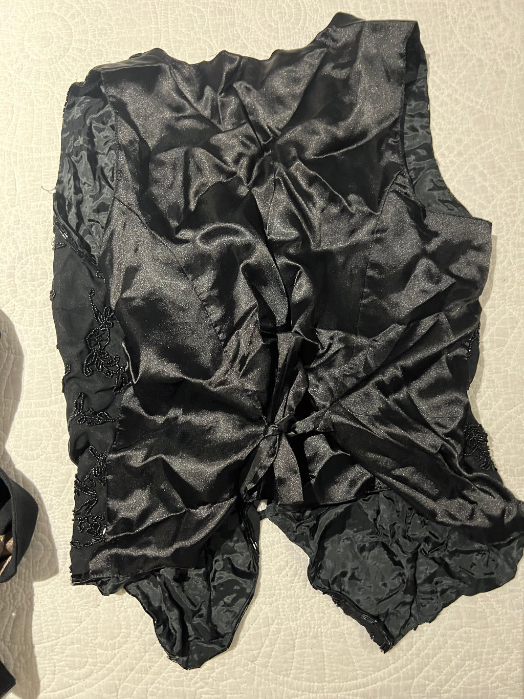 Black waist coat with sequences