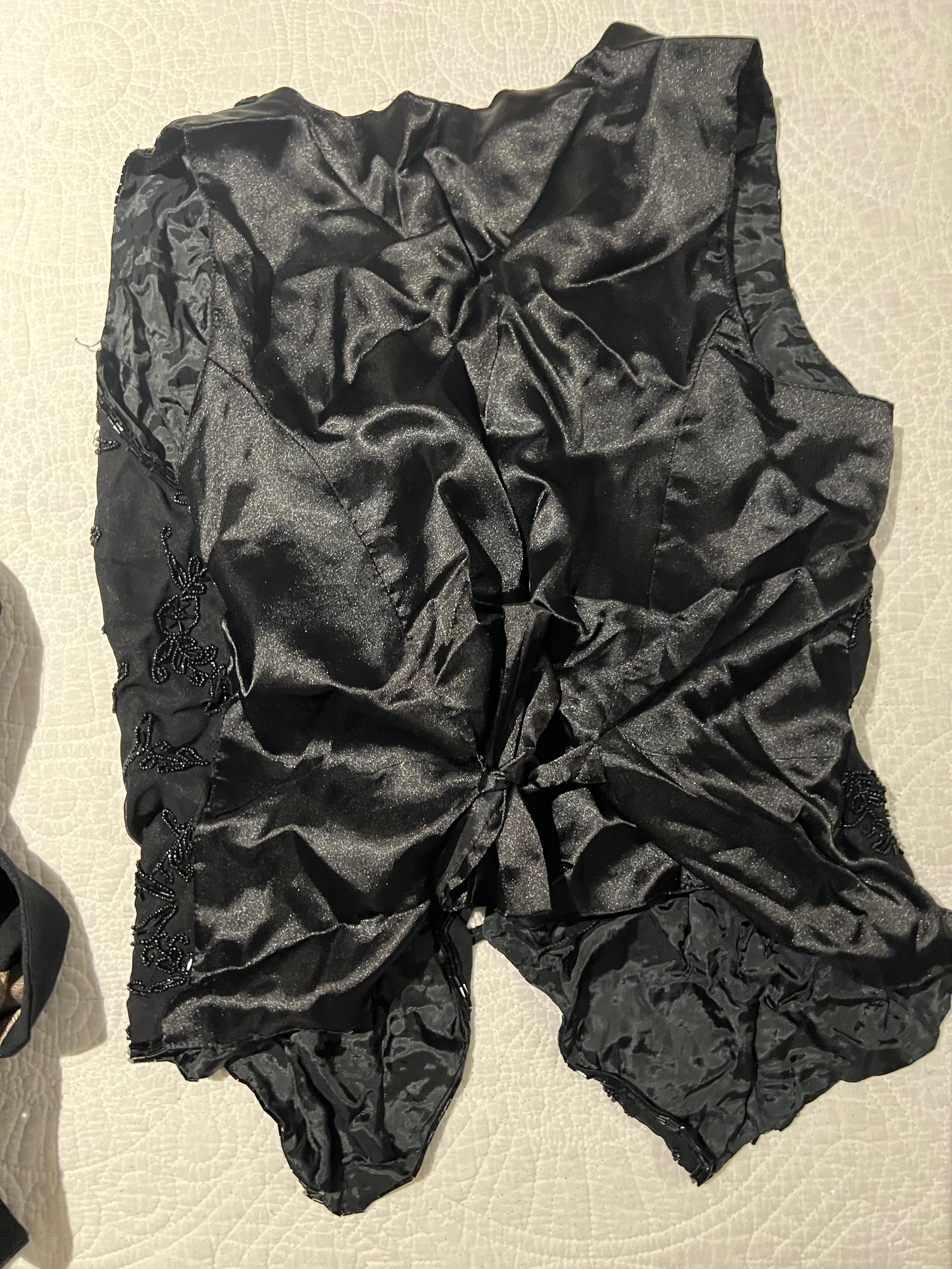 Black waist coat with sequences