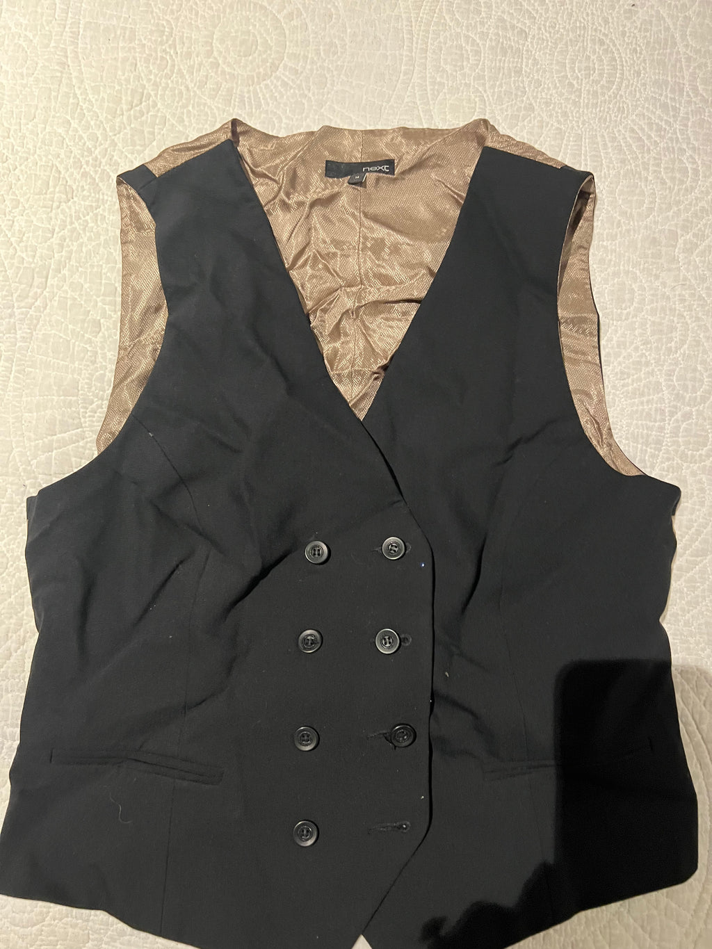 Black/nude waist coat