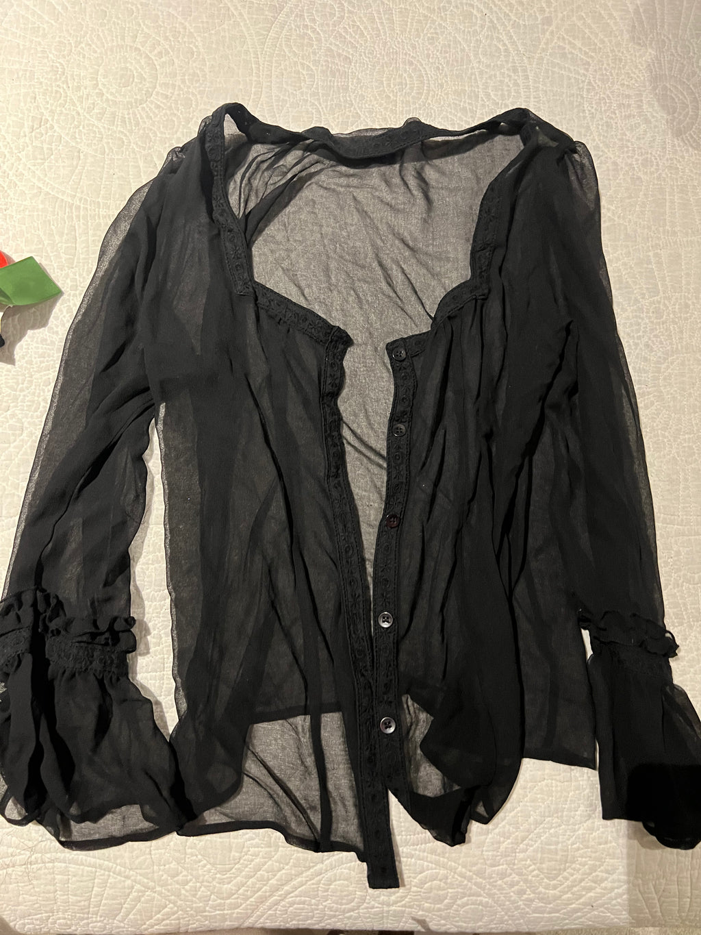 Black sheer shirt