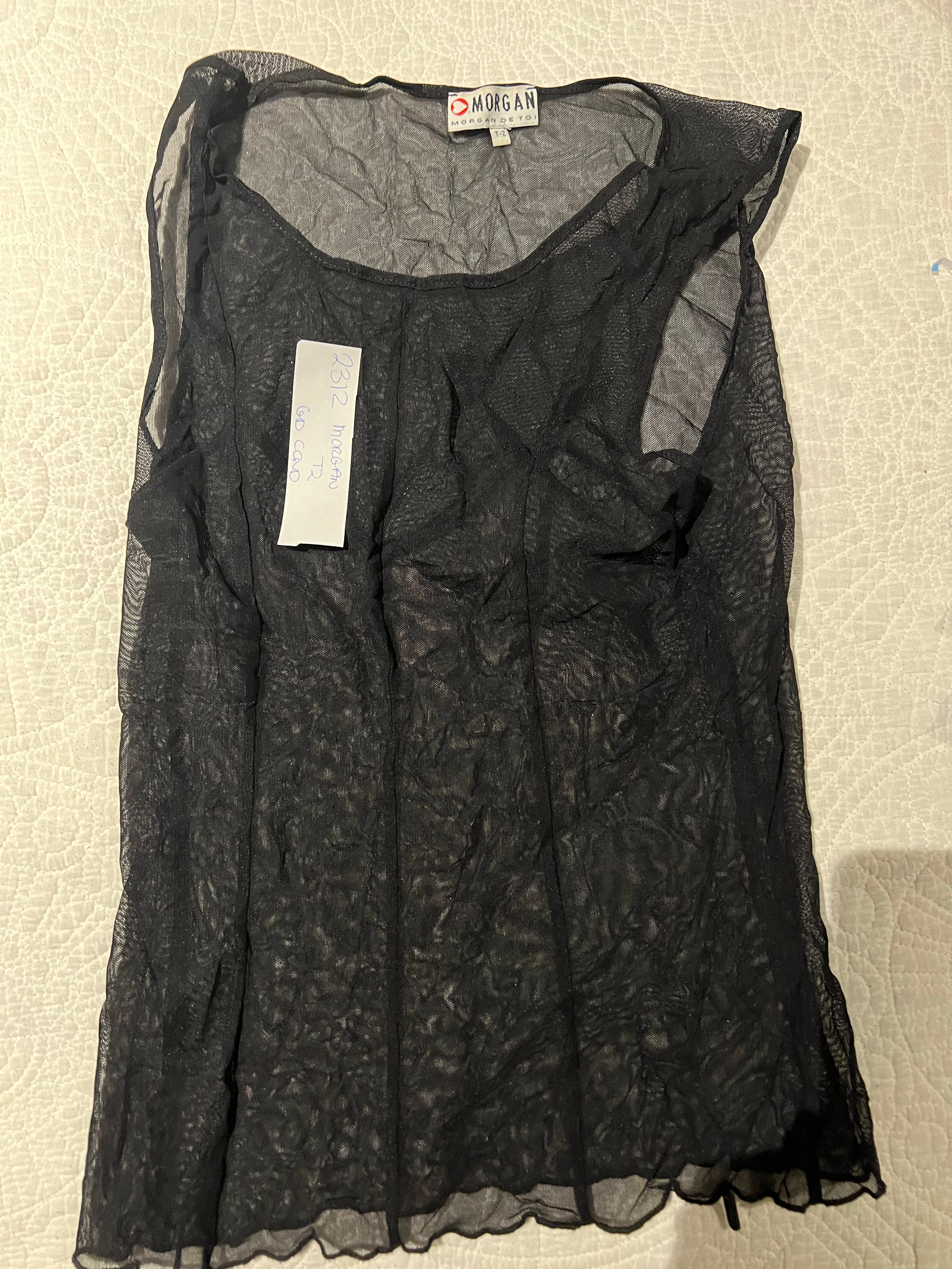 Black sleeveless top