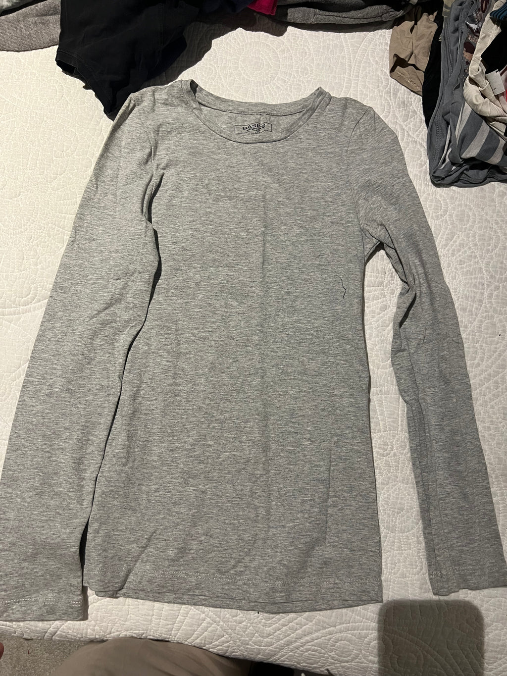 Grey long sleeve top