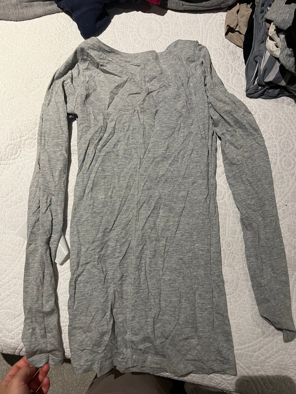 Grey long sleeve top