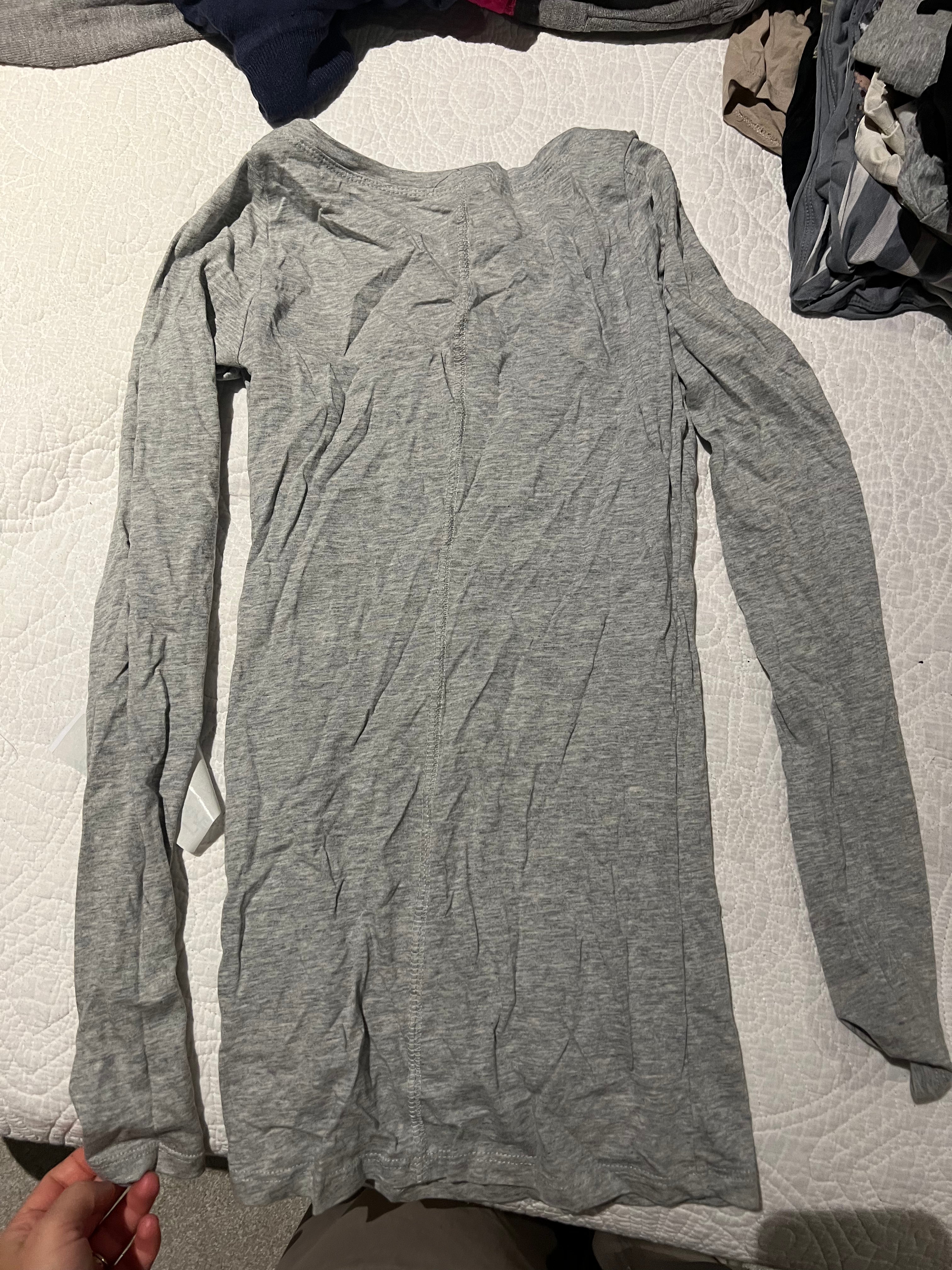 Grey long sleeve top