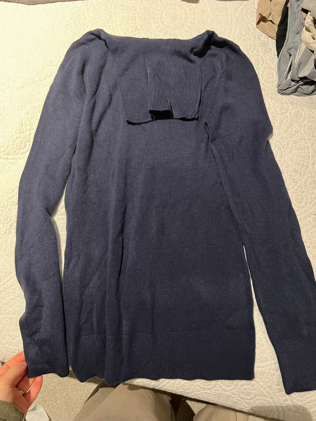 Navy turtle neck jumper