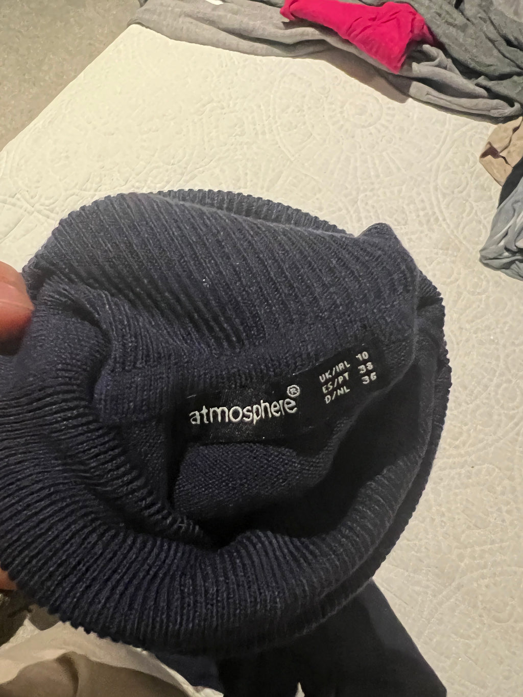 Navy turtle neck jumper