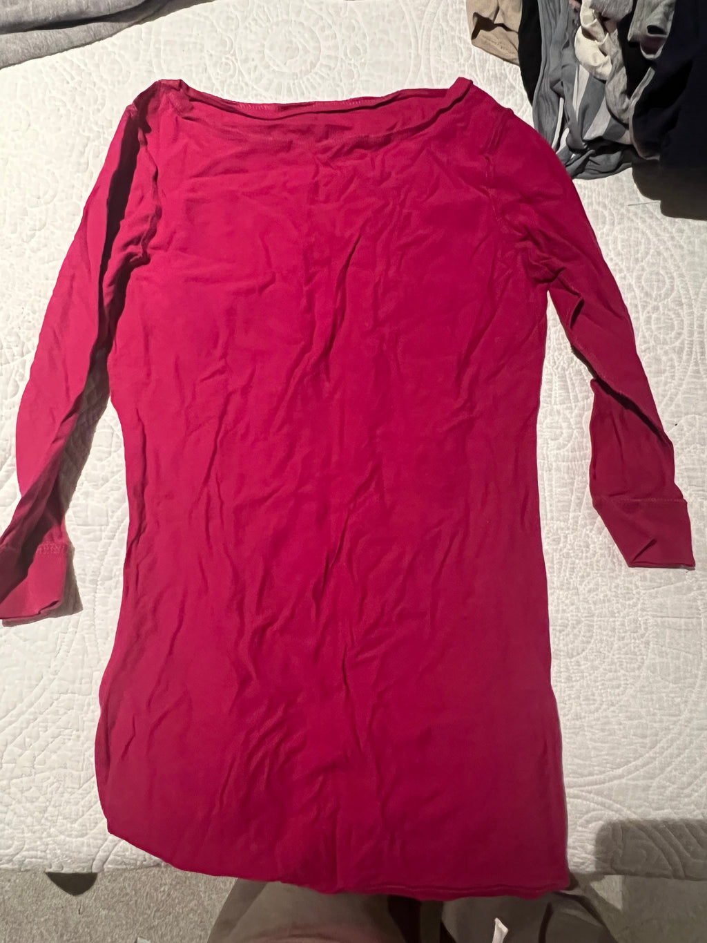 Pink quater sleeve top