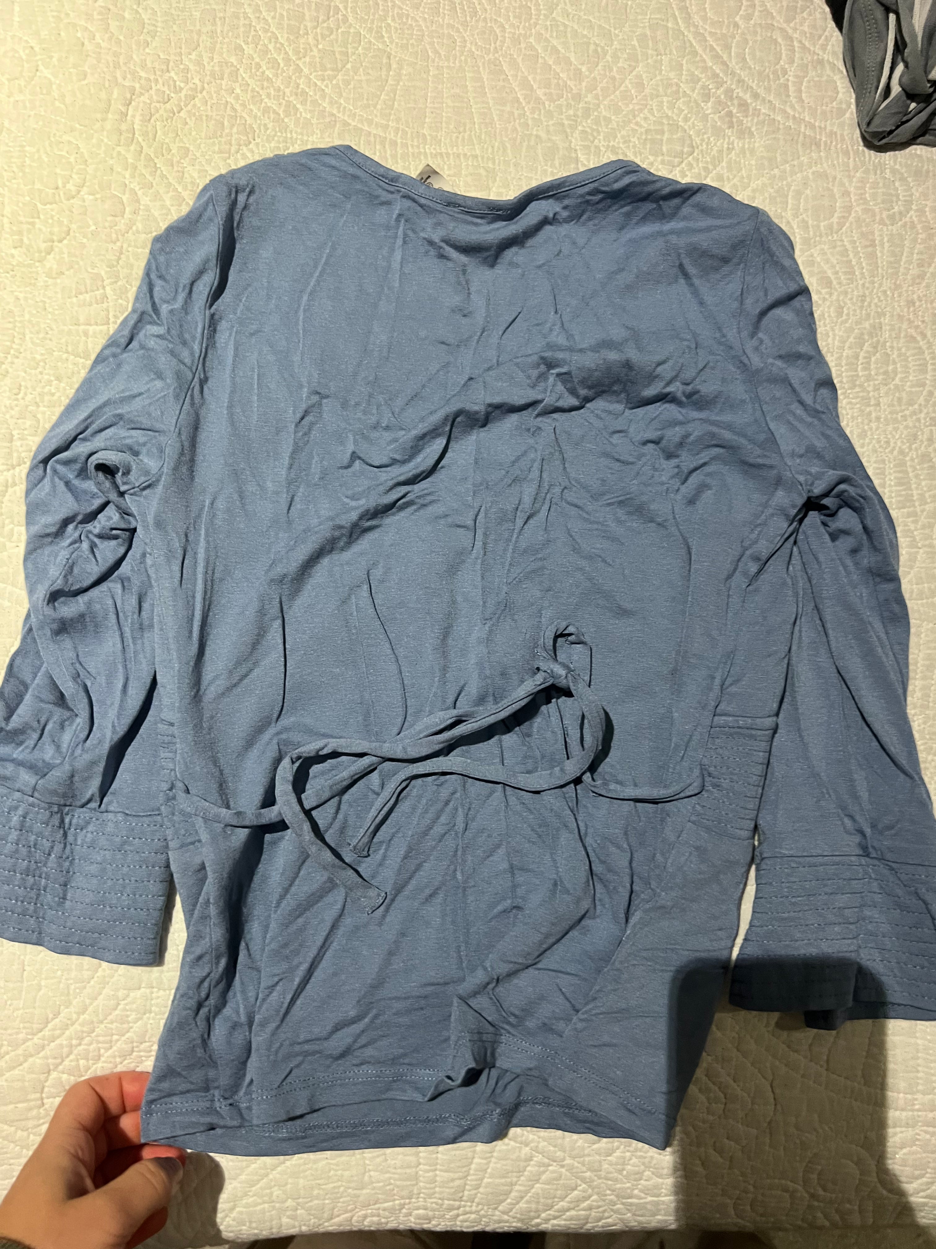 Blue long sleeve top