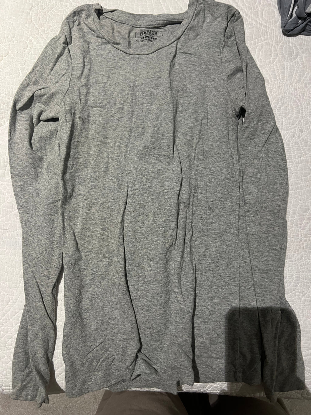 Grey long sleeve top