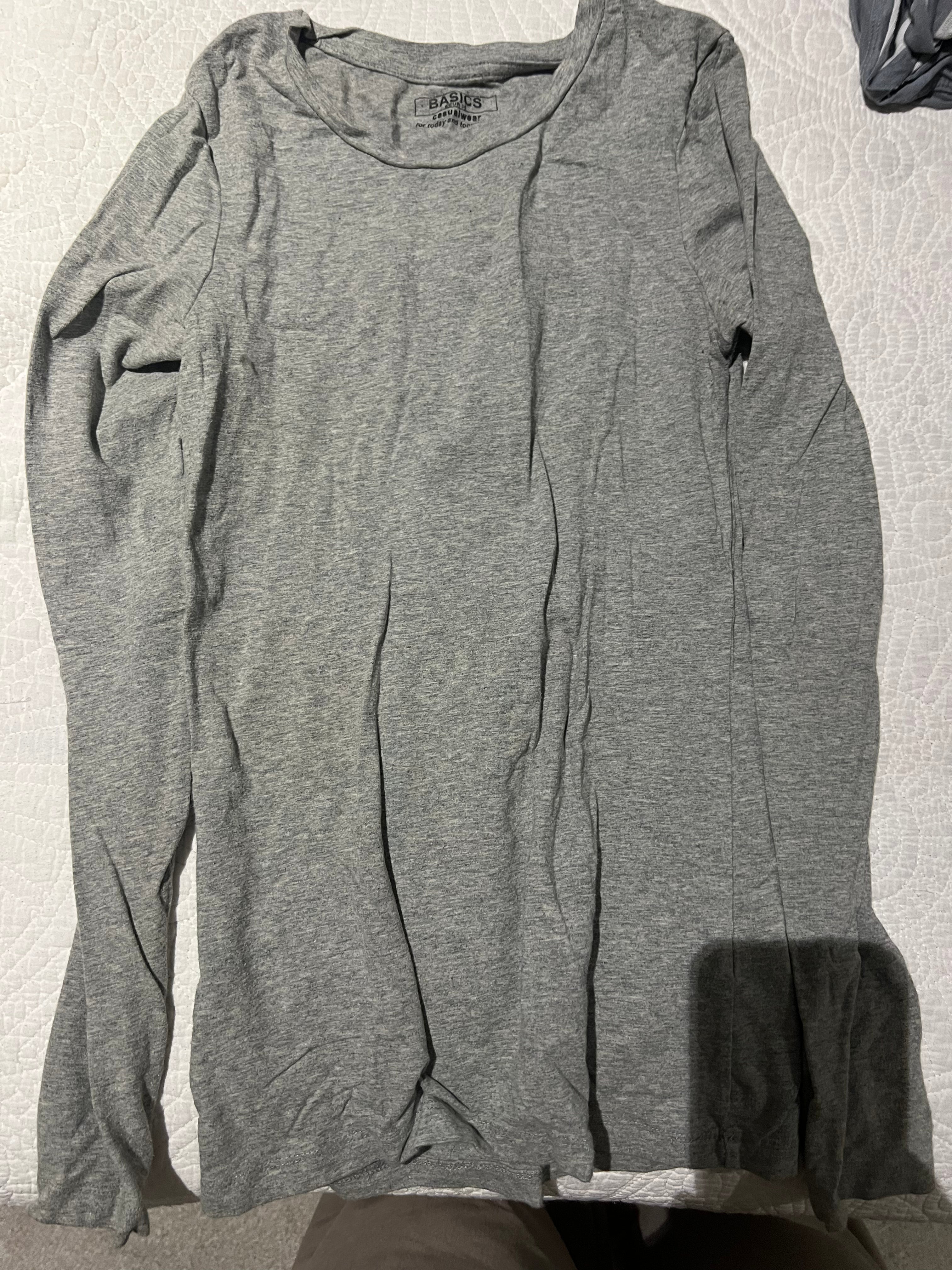 Grey long sleeve top