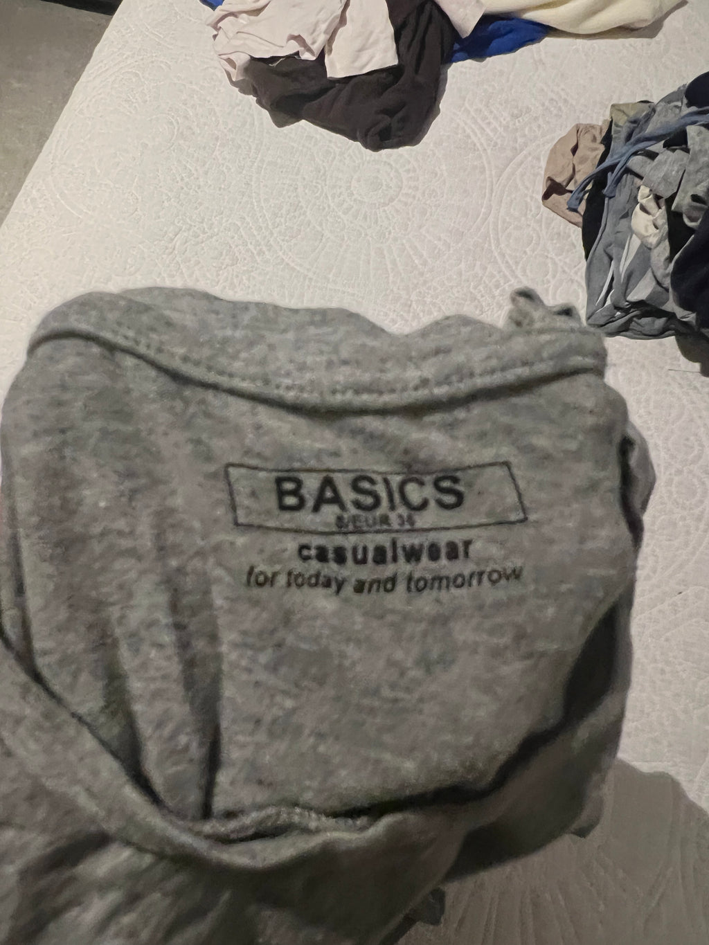 Grey long sleeve top
