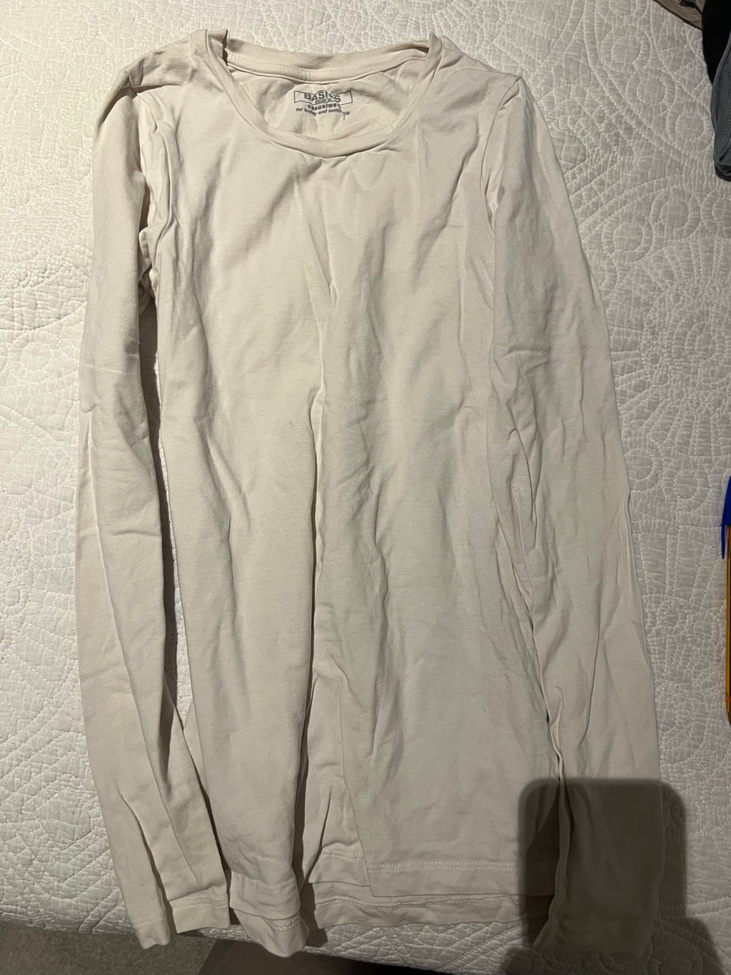 White long sleeve top