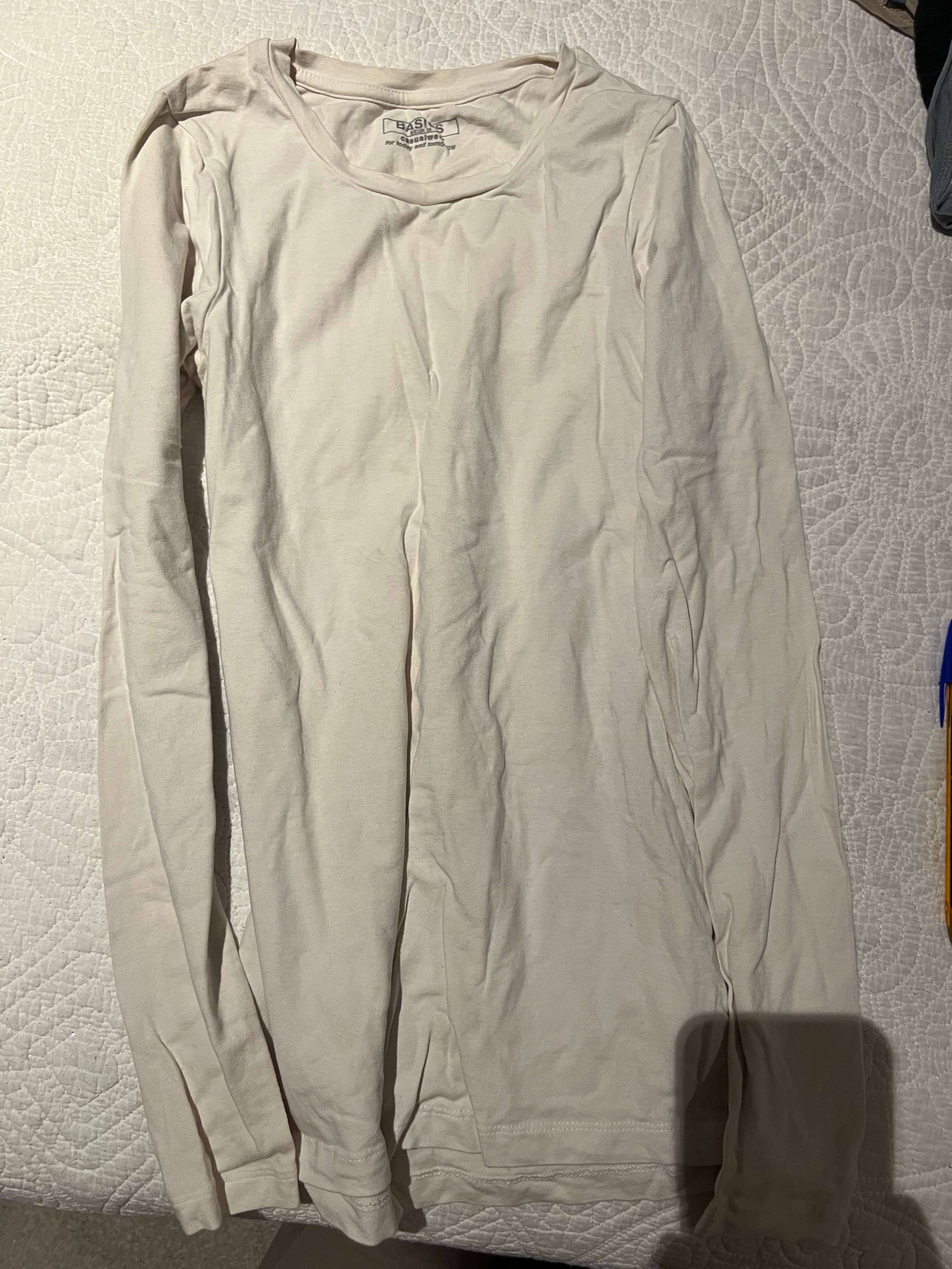 White long sleeve top