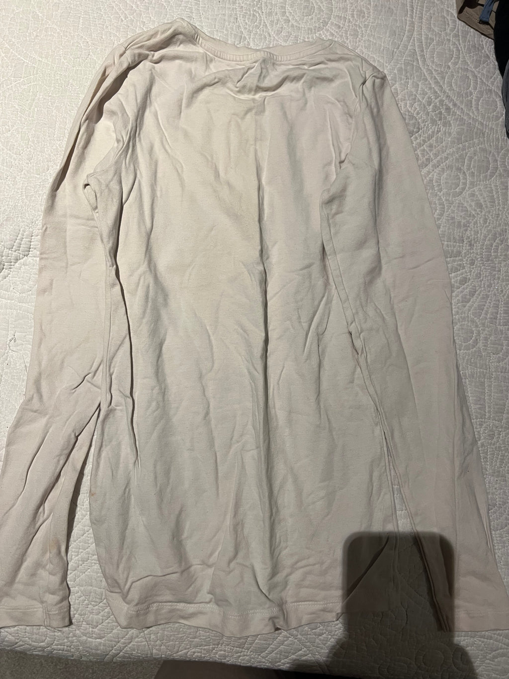 White long sleeve top