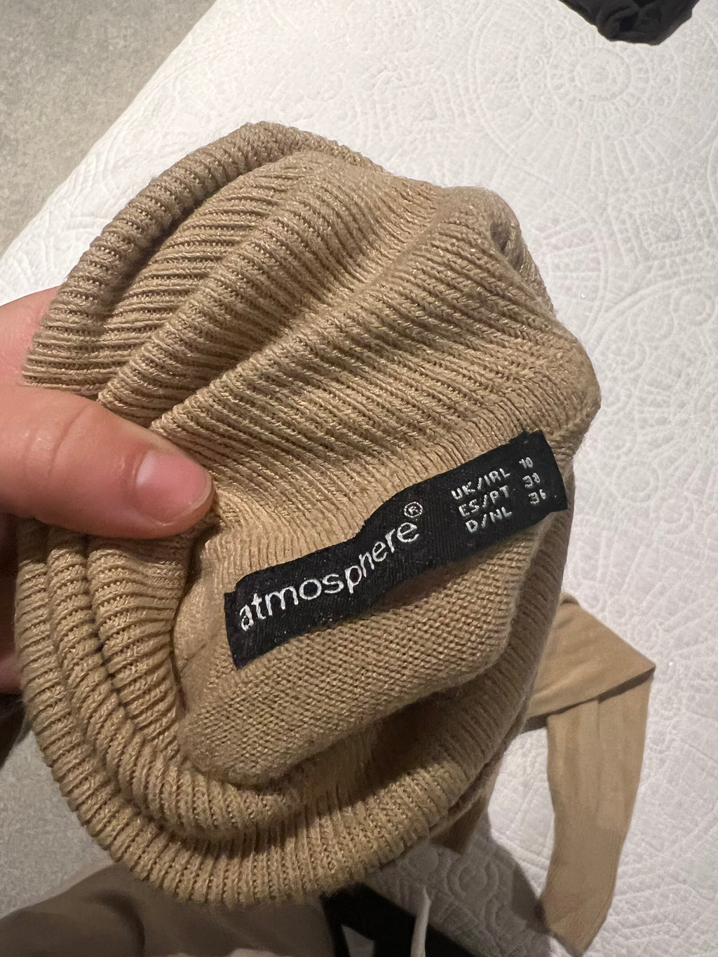 Nude long sleeve jumper