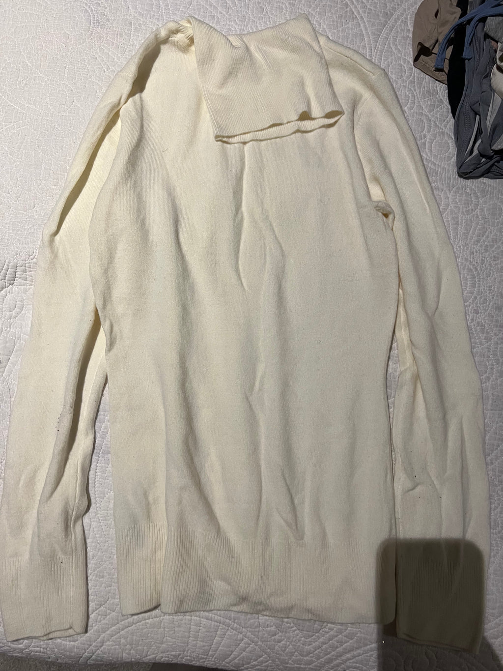 Cream long sleeve top