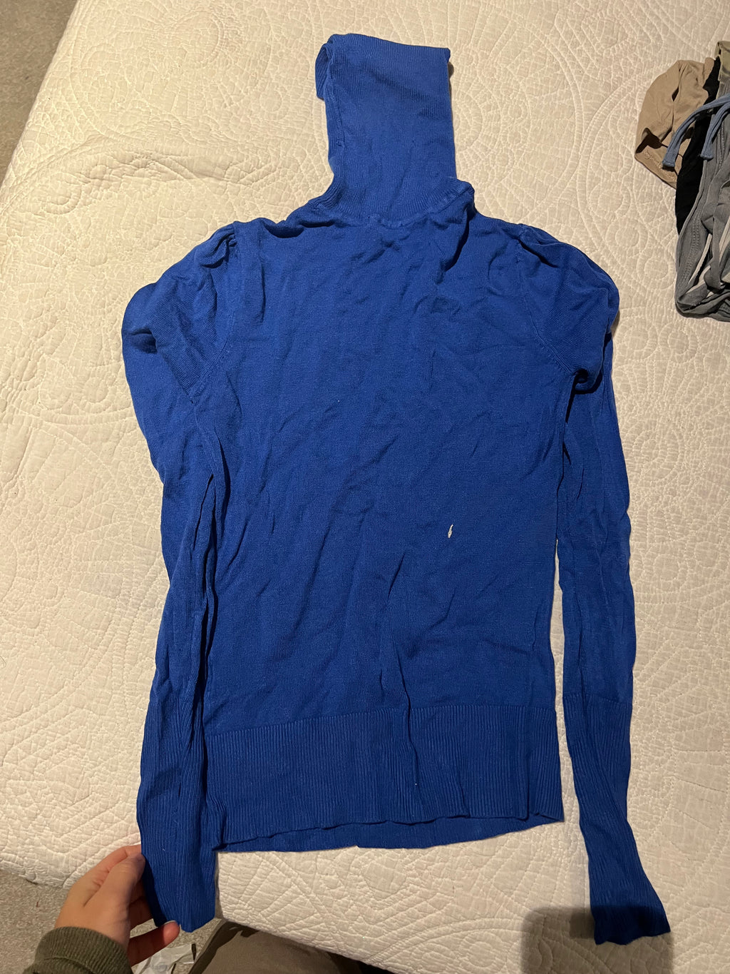 Blue long sleeve top