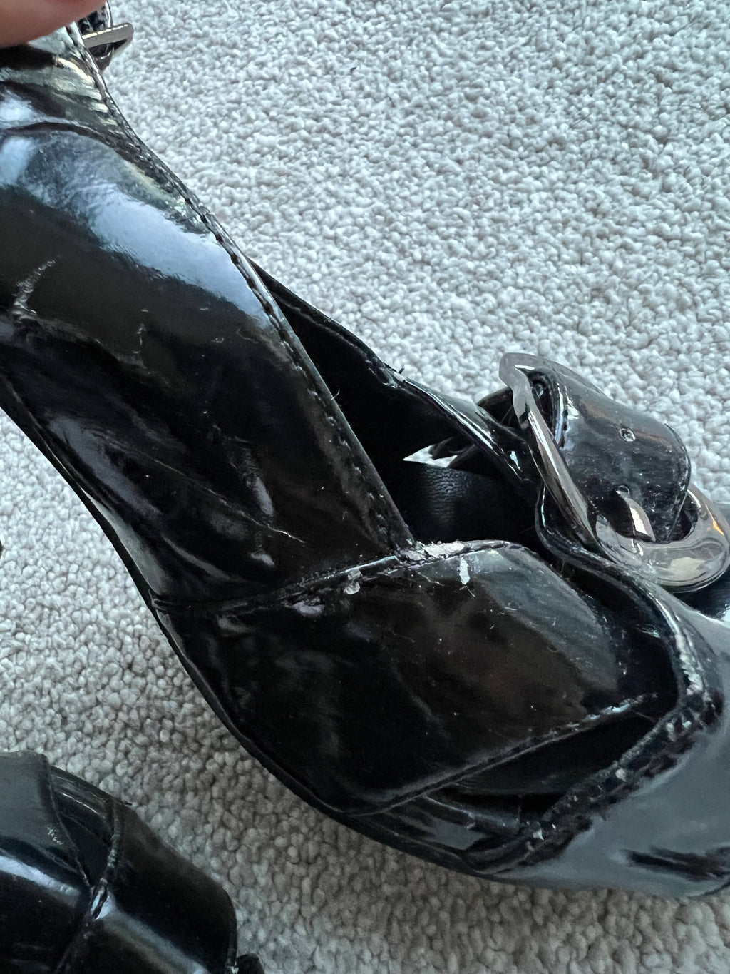 Black heels with buckle