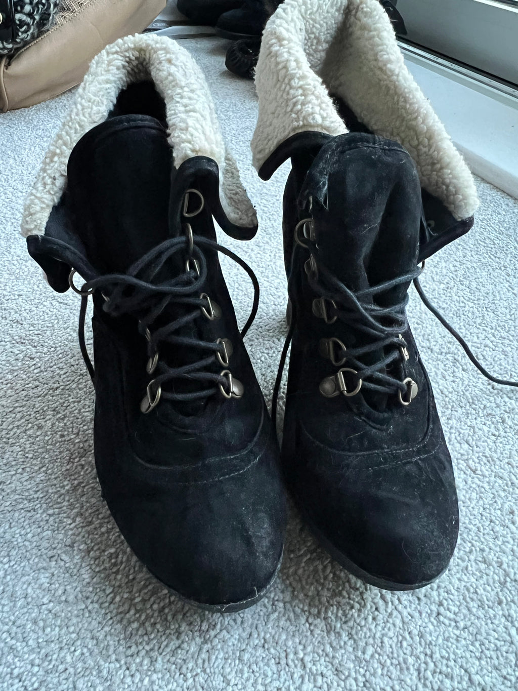 Black ankle boot heels