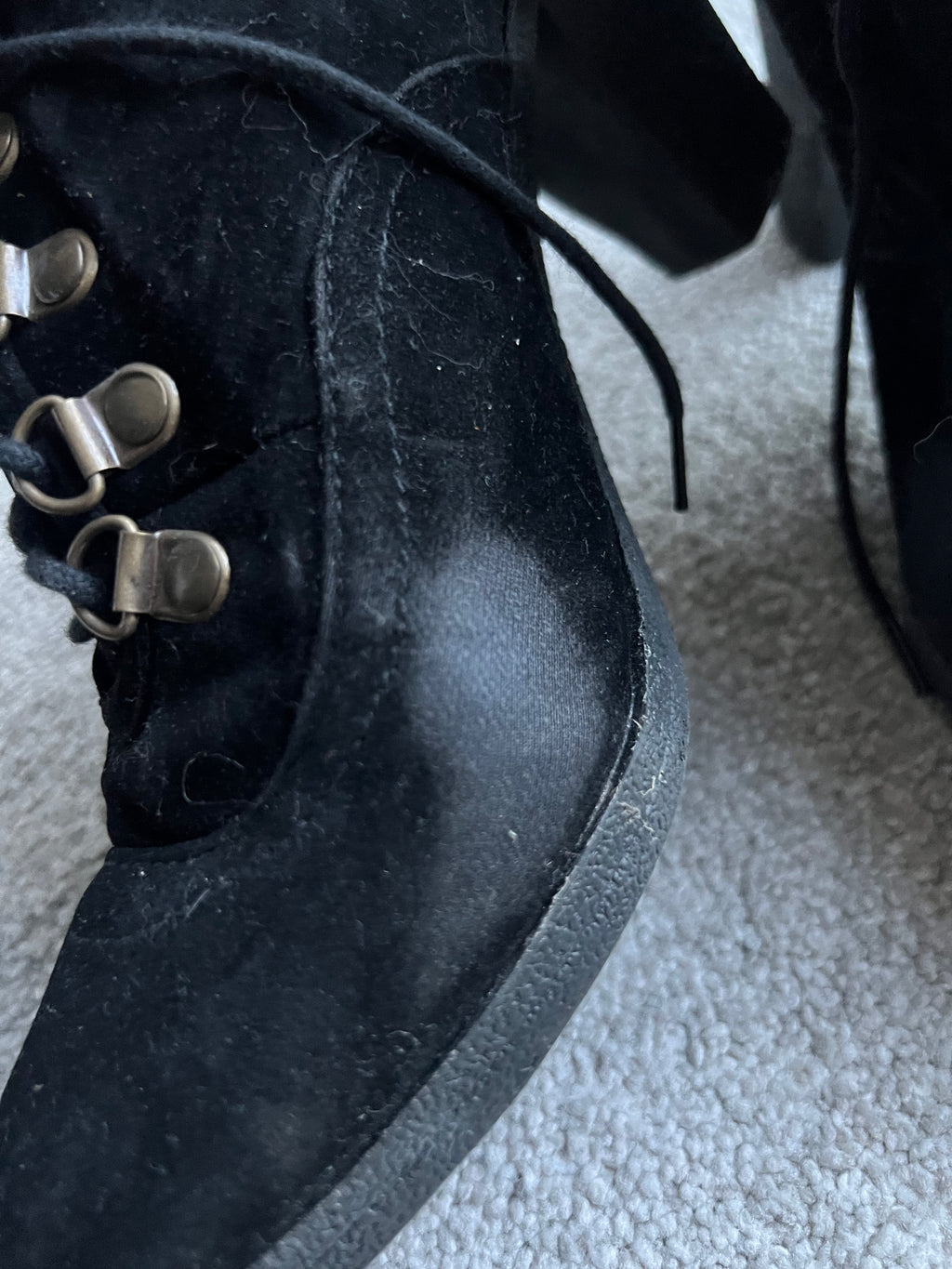 Black ankle boot heels