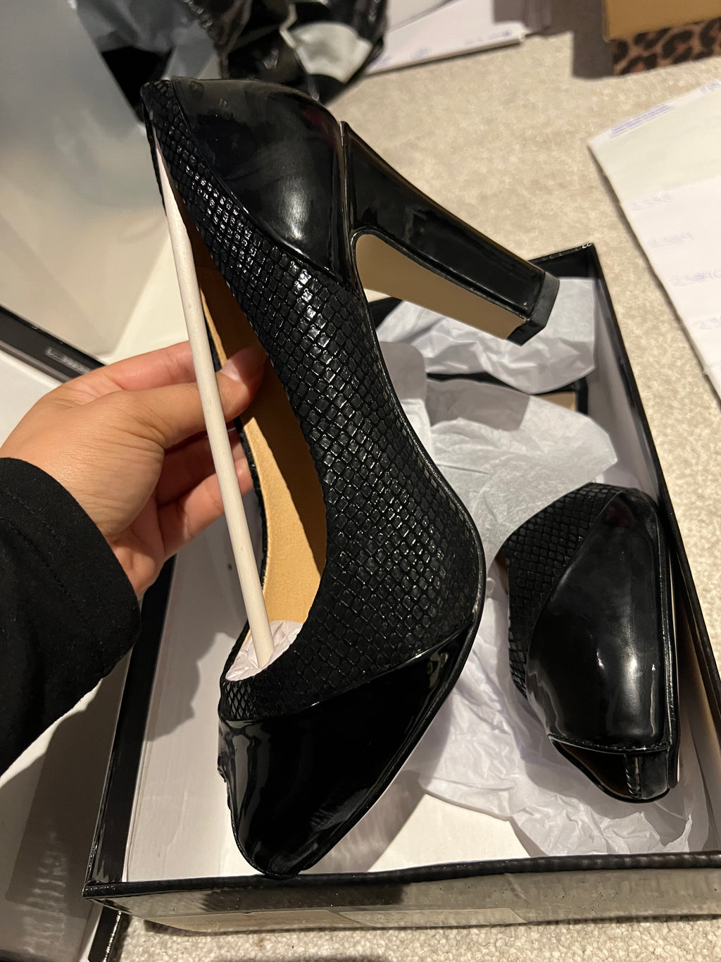 Black Wallis heels