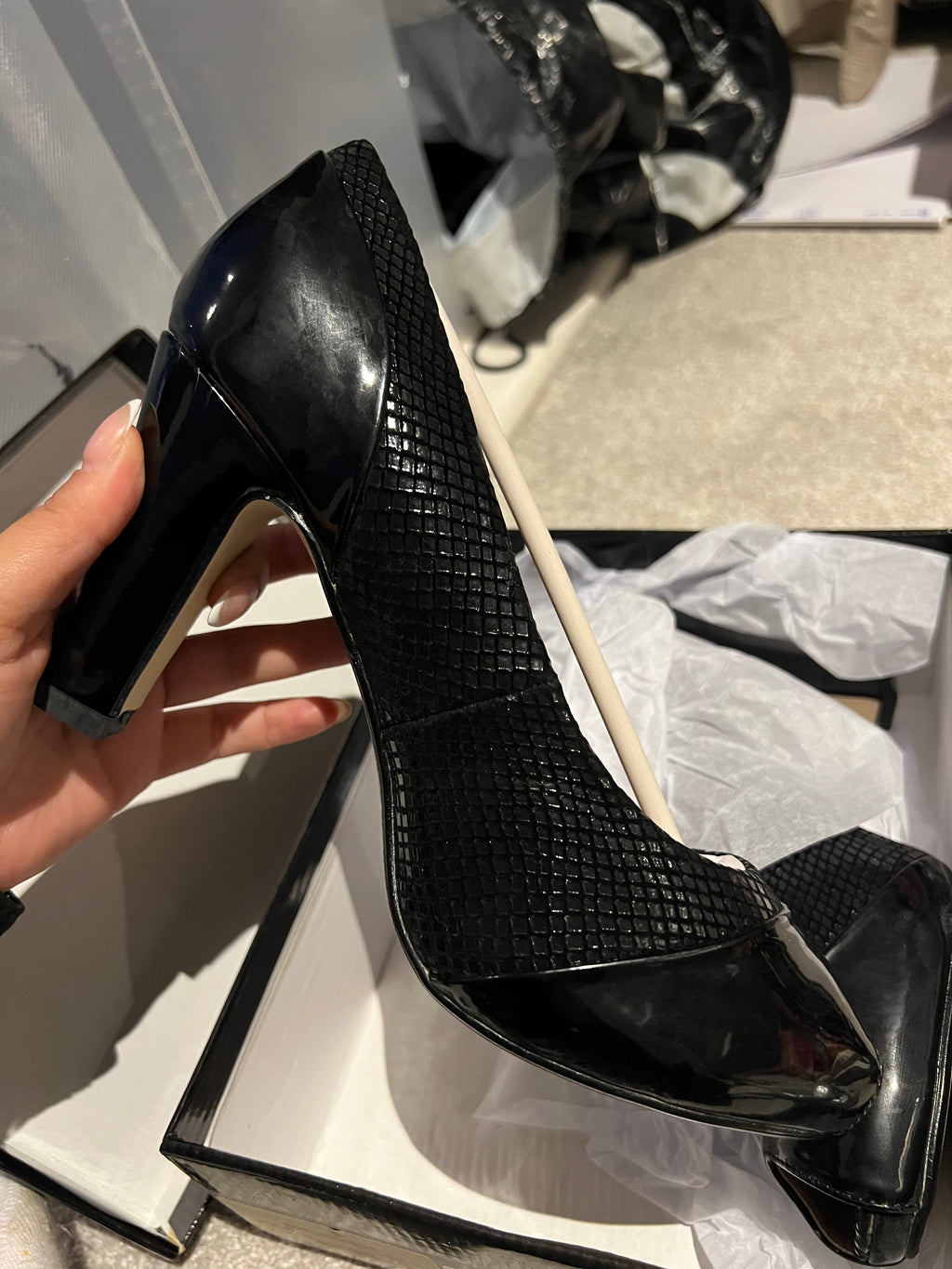 Black Wallis heels