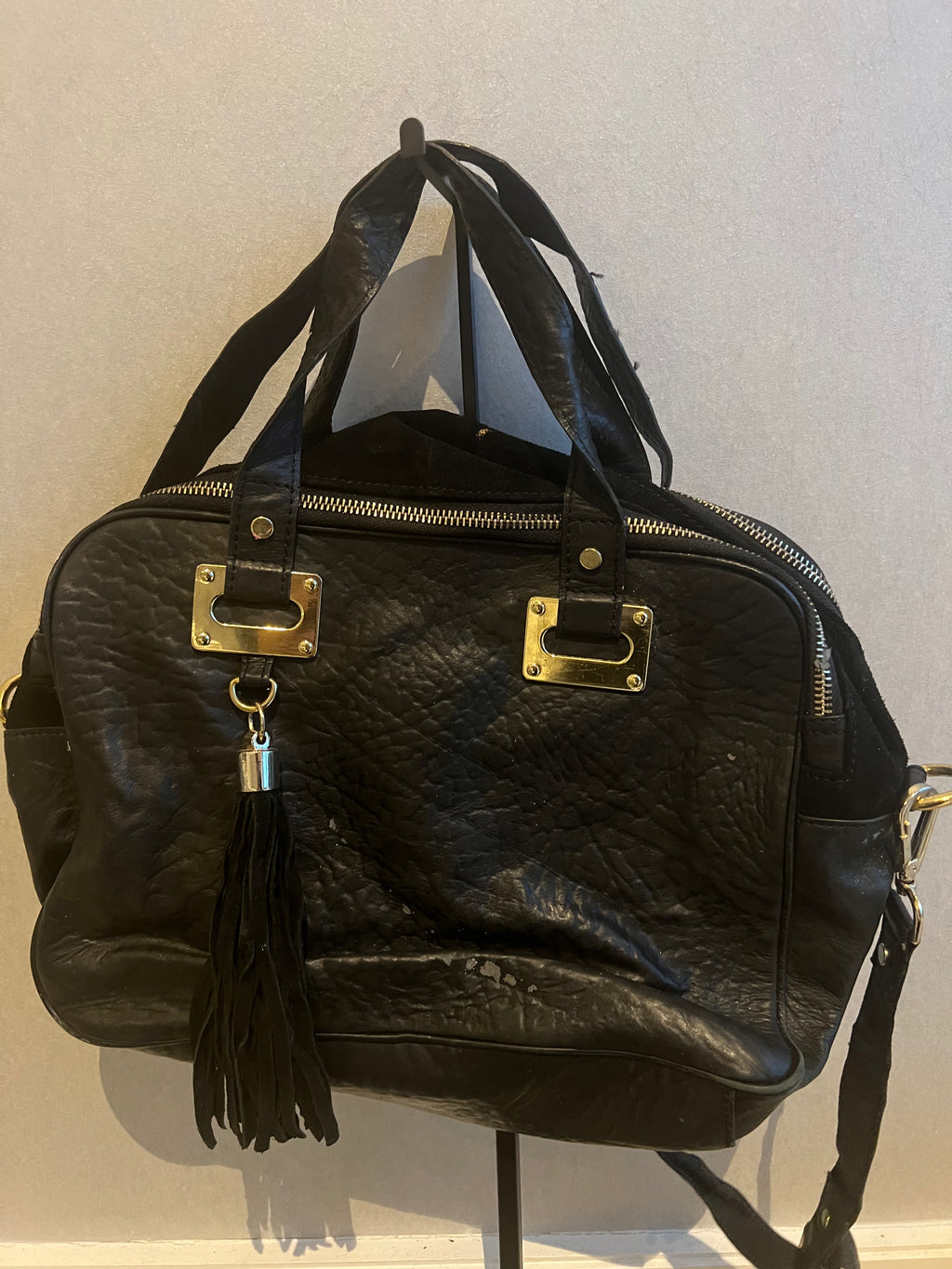 Black bag with tassel